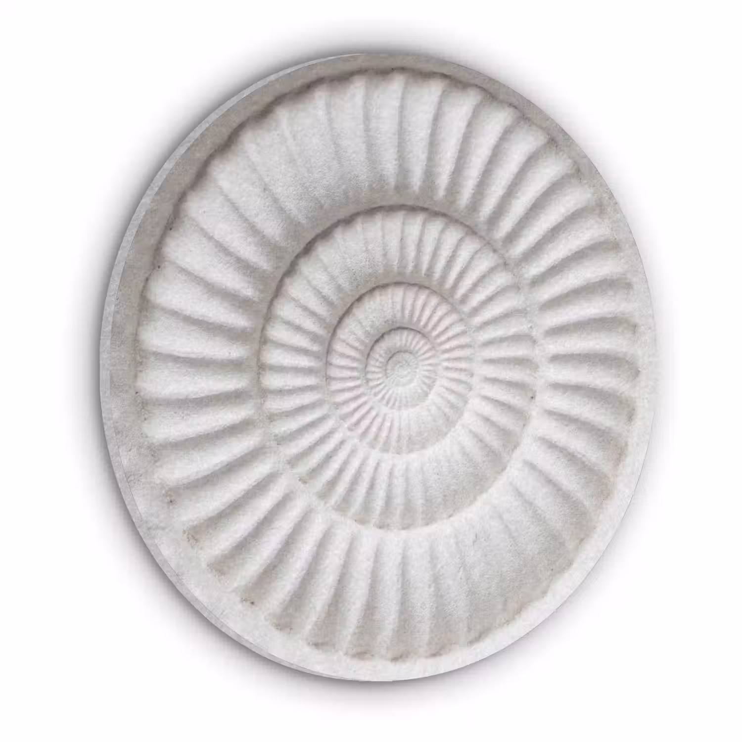 Schelp - Spiraal - Wit Akoestische PET Vilt - Rond klein -3d