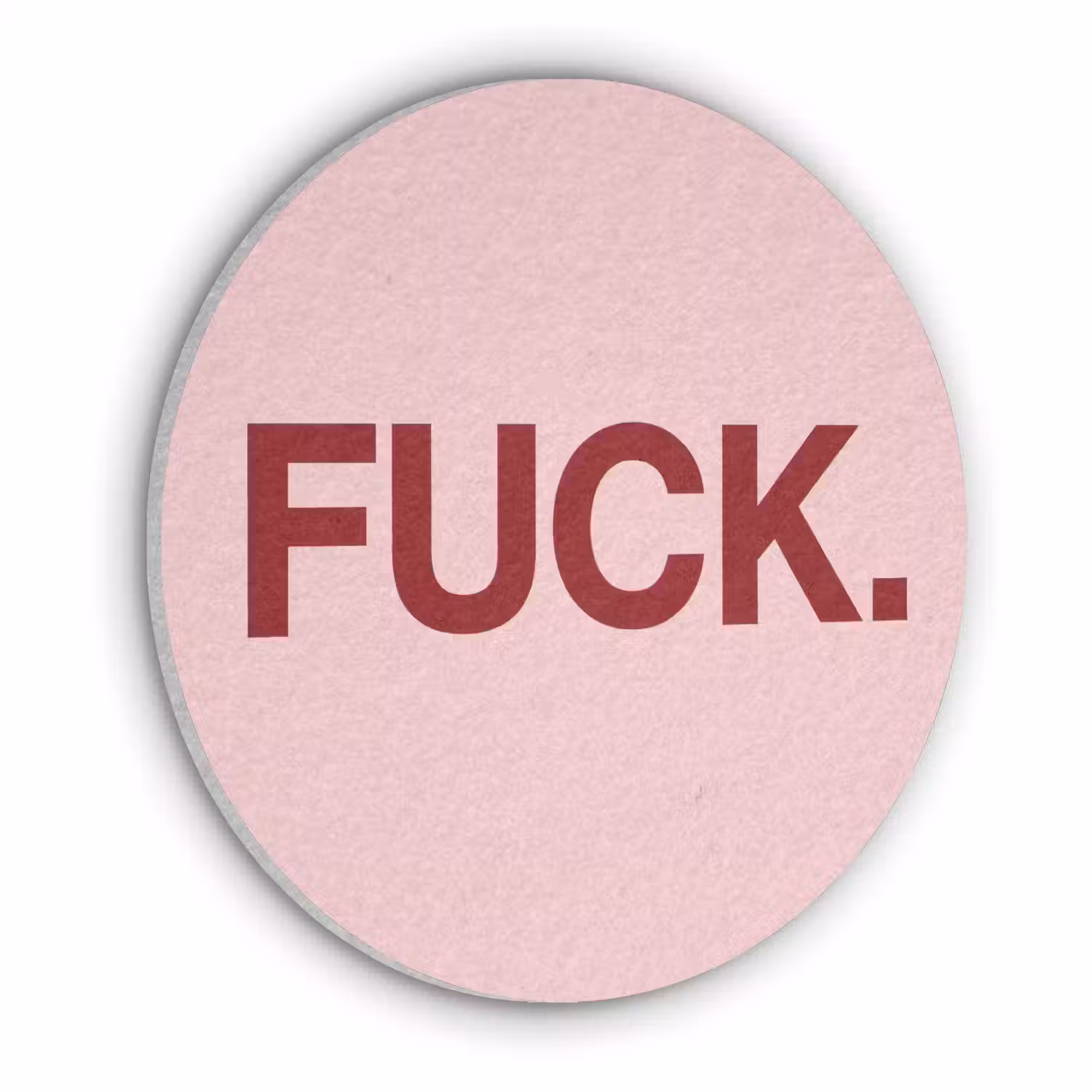 Statement - Krachtig - Roze Akoestische PET Vilt - Rond klein -3d