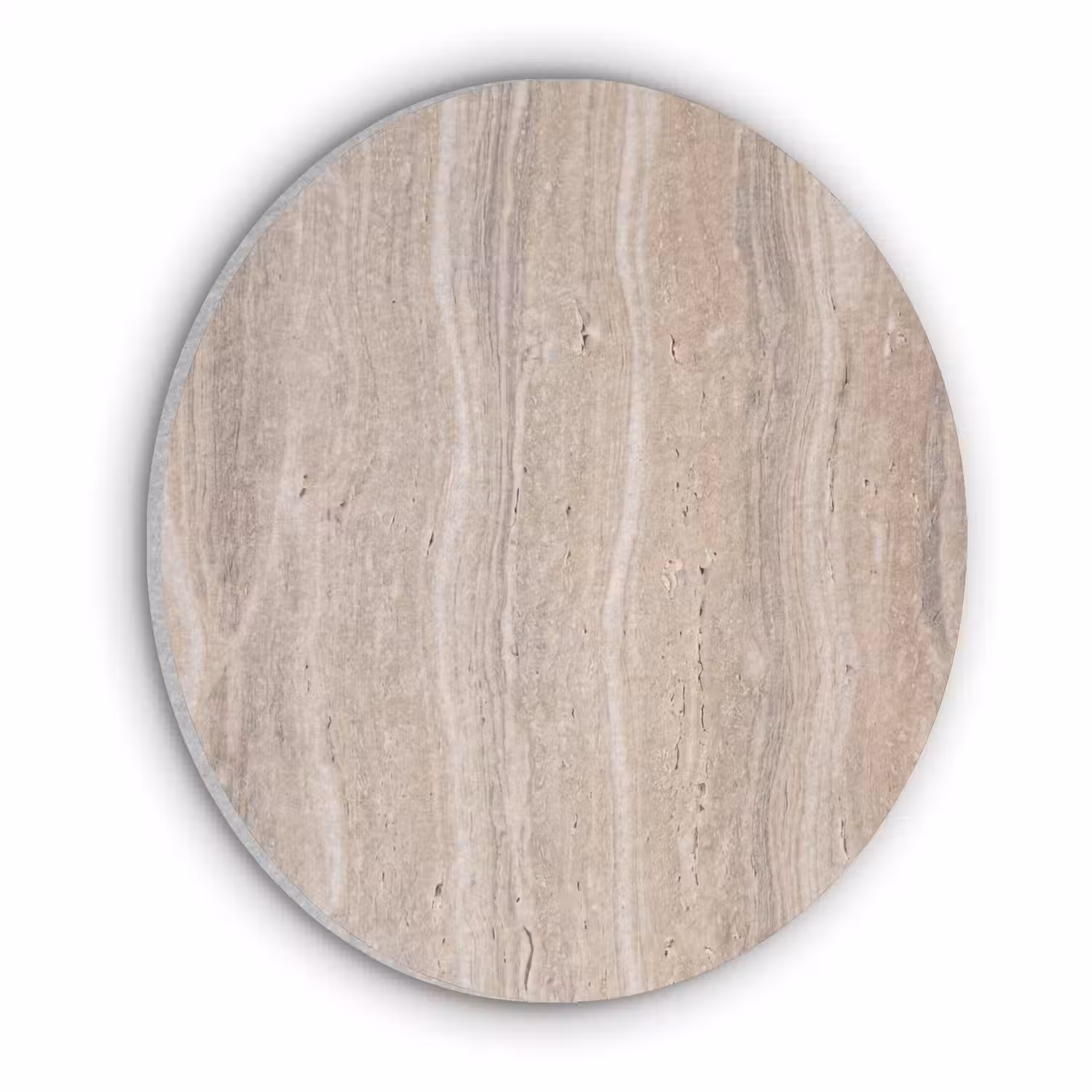 Steen - Patroon - Textuur - Natuurlijk - Beige Akoestische PET Vilt - Rond klein -3d