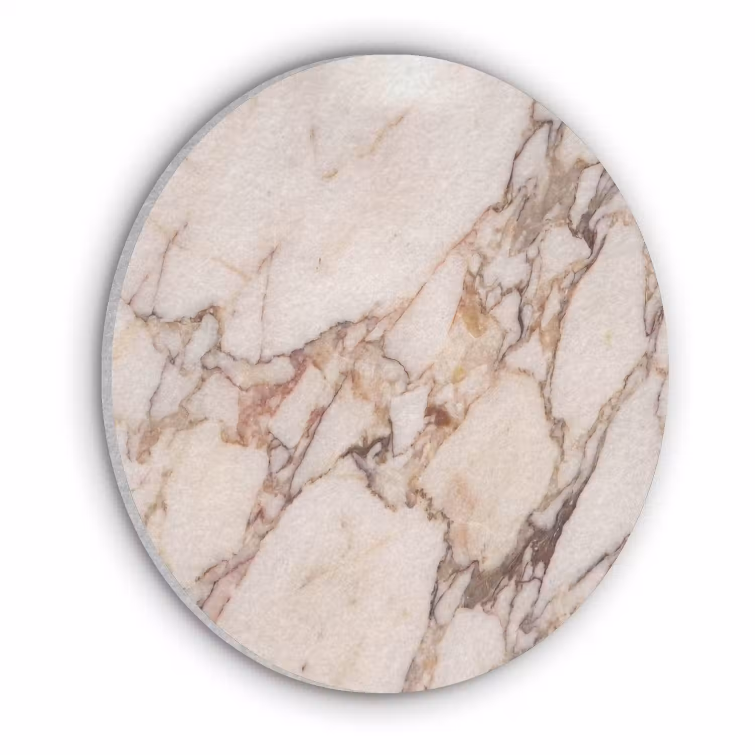 Textuur - Gesteente - Aderen - Abstract - Wit Akoestische PET Vilt - Rond klein -3d