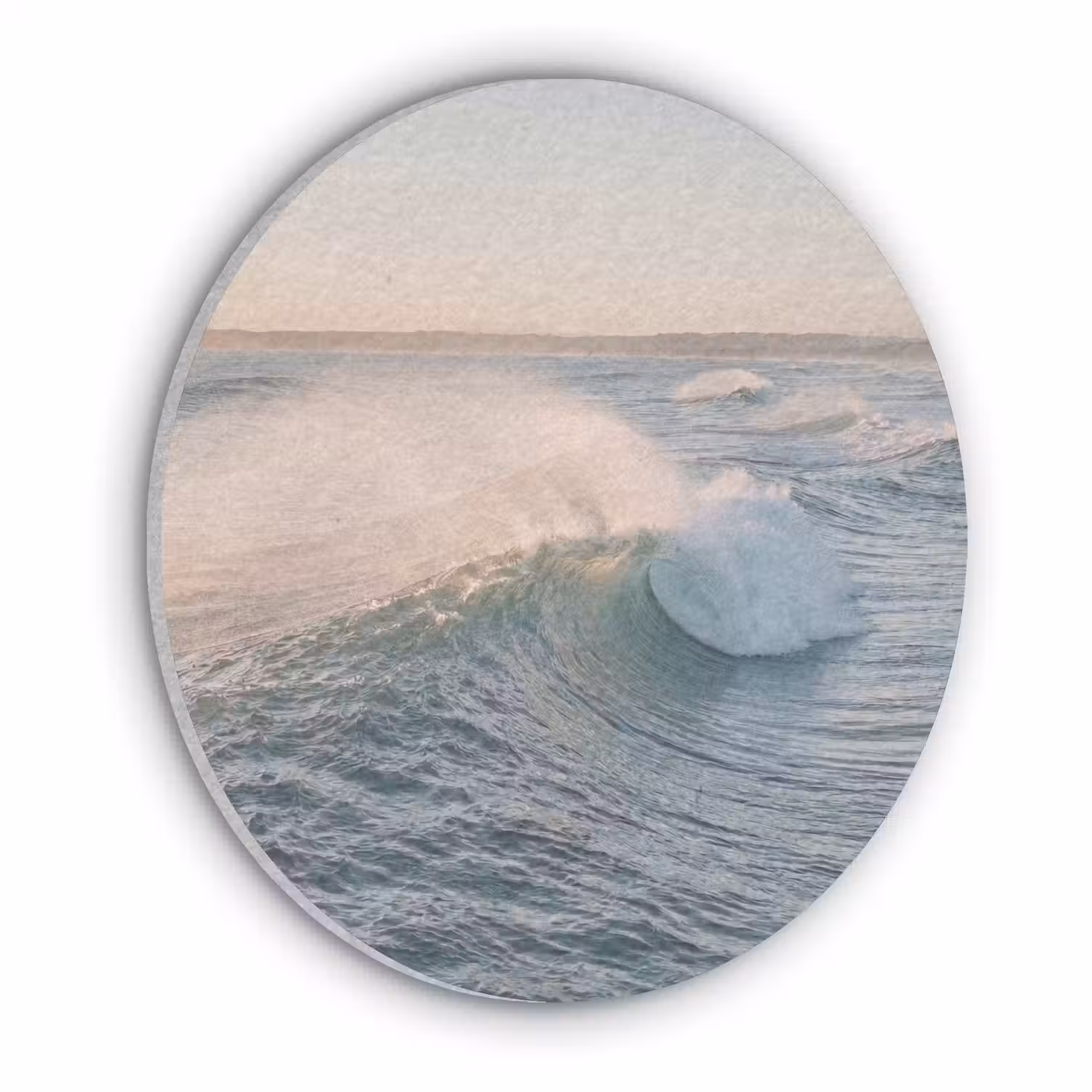 Golf - Zee - Water Akoestische PET Vilt - Rond klein -3d