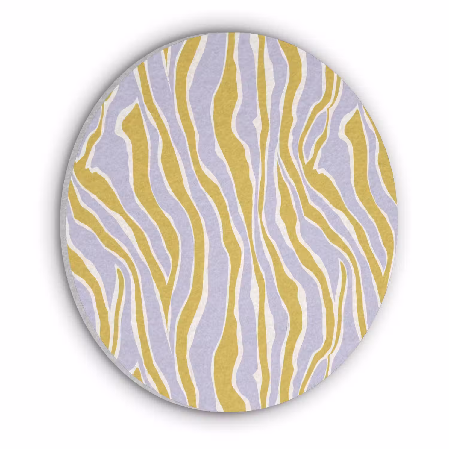 Zebra - Modern - Meerkleurig Akoestische PET Vilt - Rond klein 838 -3d