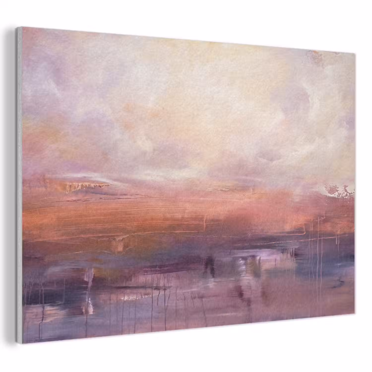 Abstract - Landschap - Modern - Paars - Oranje PET vilt klein -3d