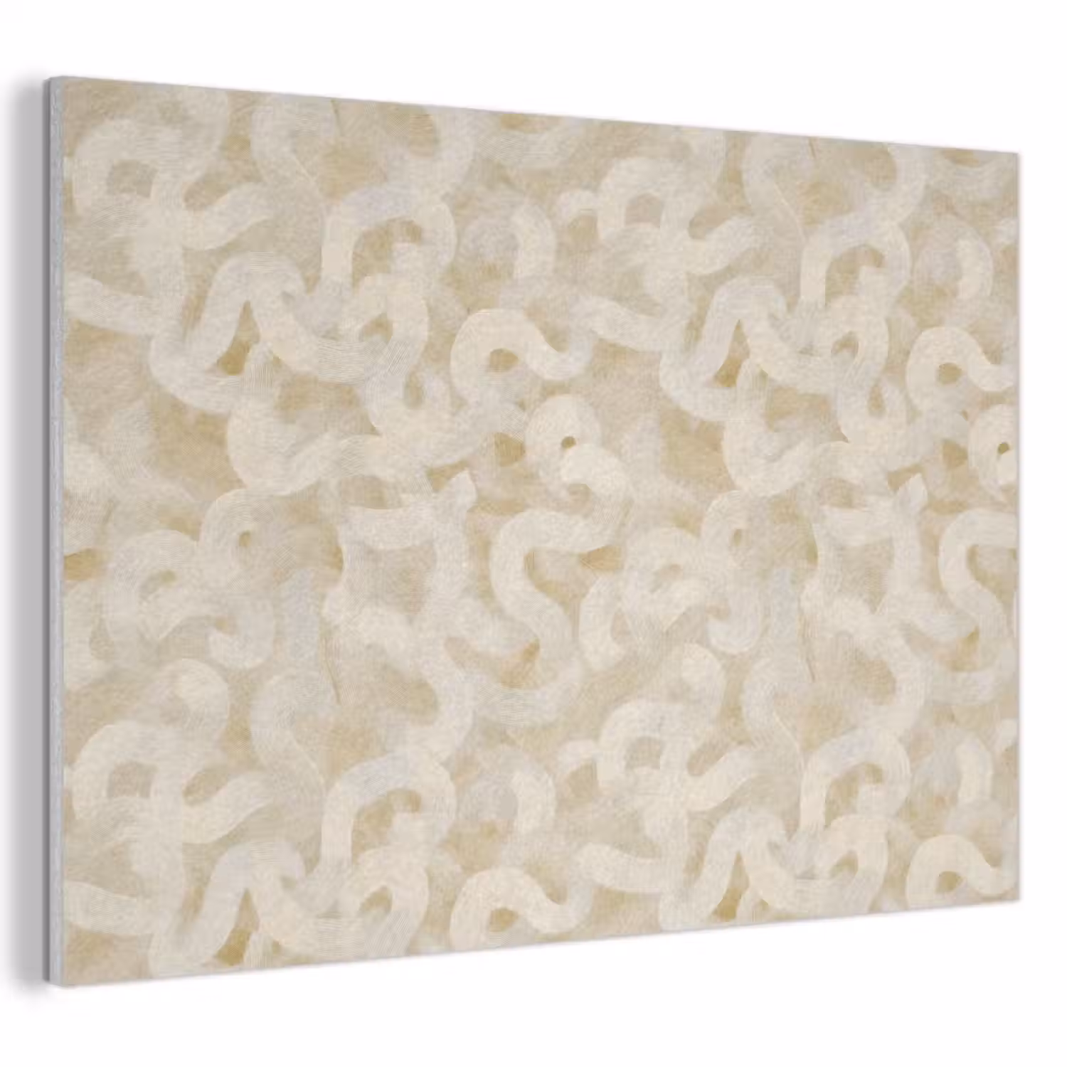 Abstract - Lijnen - Beige PET vilt klein 837 -3d