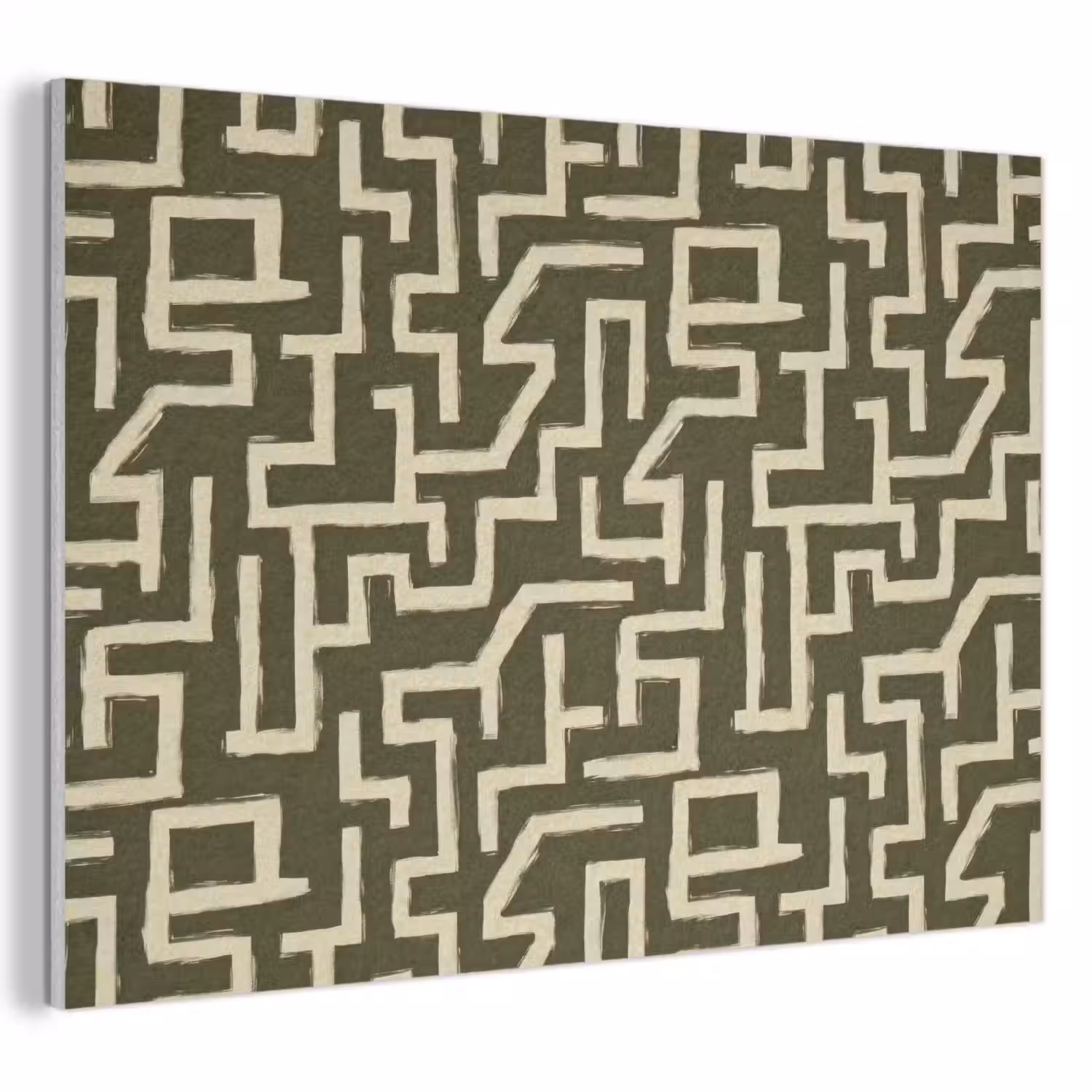 Abstract - Lijnen - Groen PET vilt klein 837 -3d