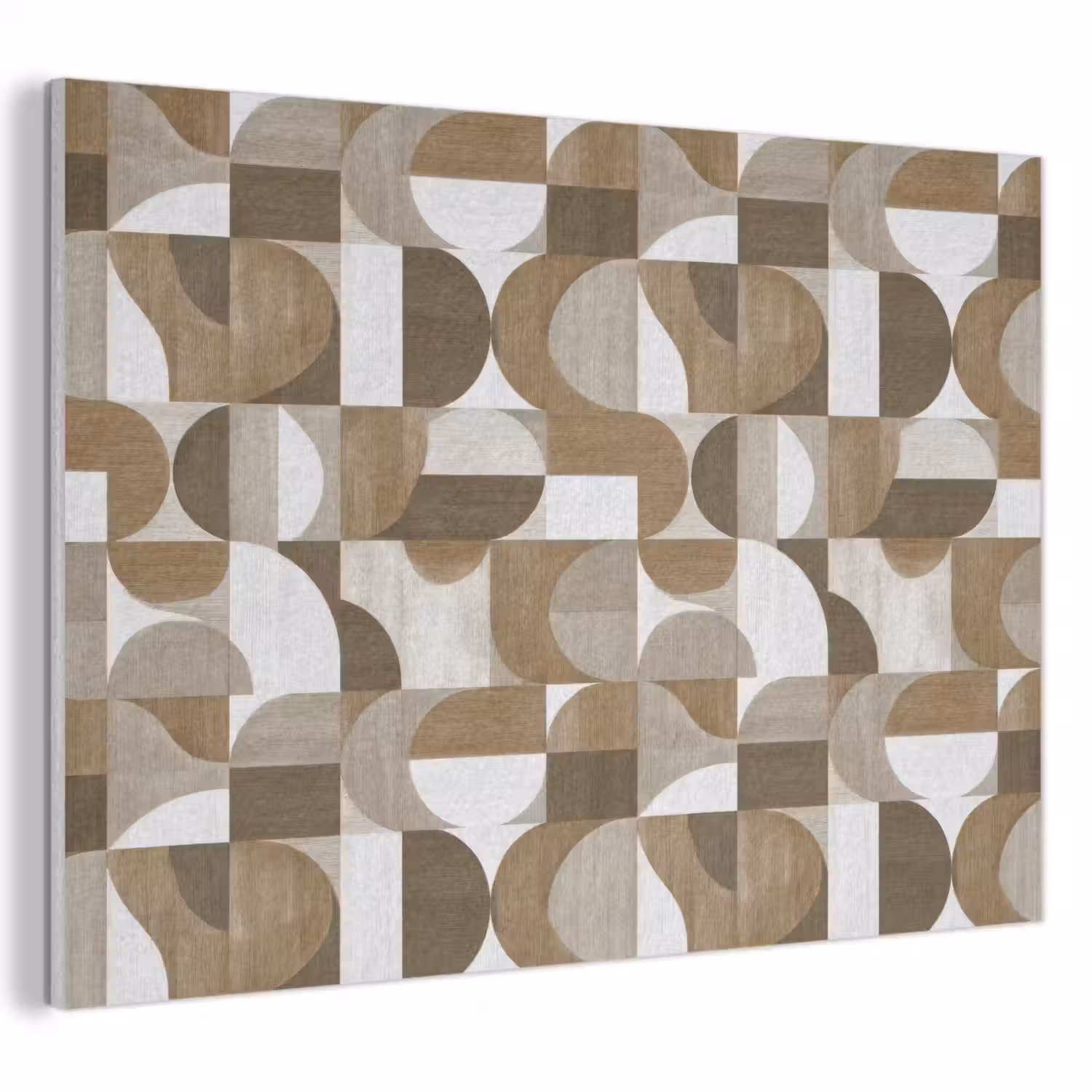 Abstract - Retro - Bruin PET vilt klein 837 -3d