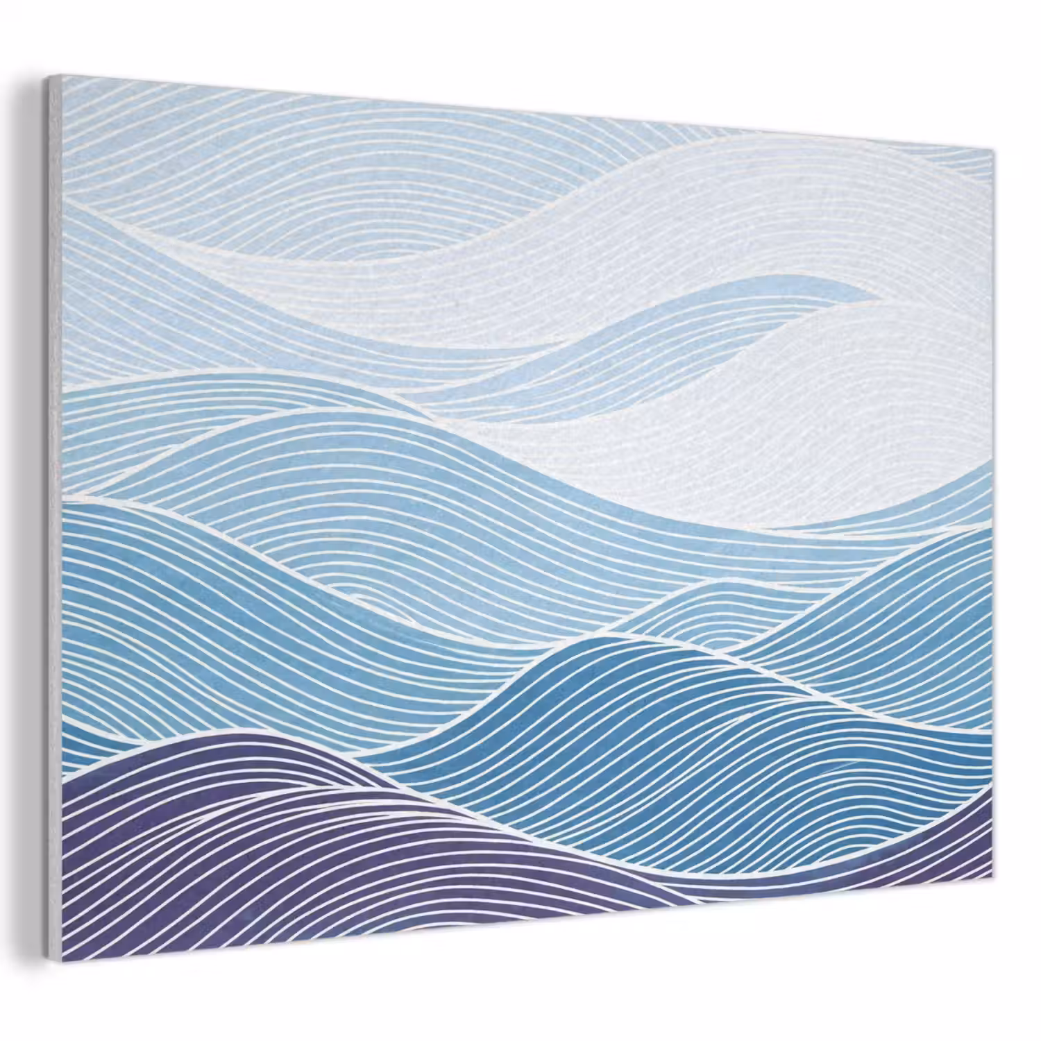 Abstract - Golven - Patroon - Blauw - Modern PET vilt klein -3d