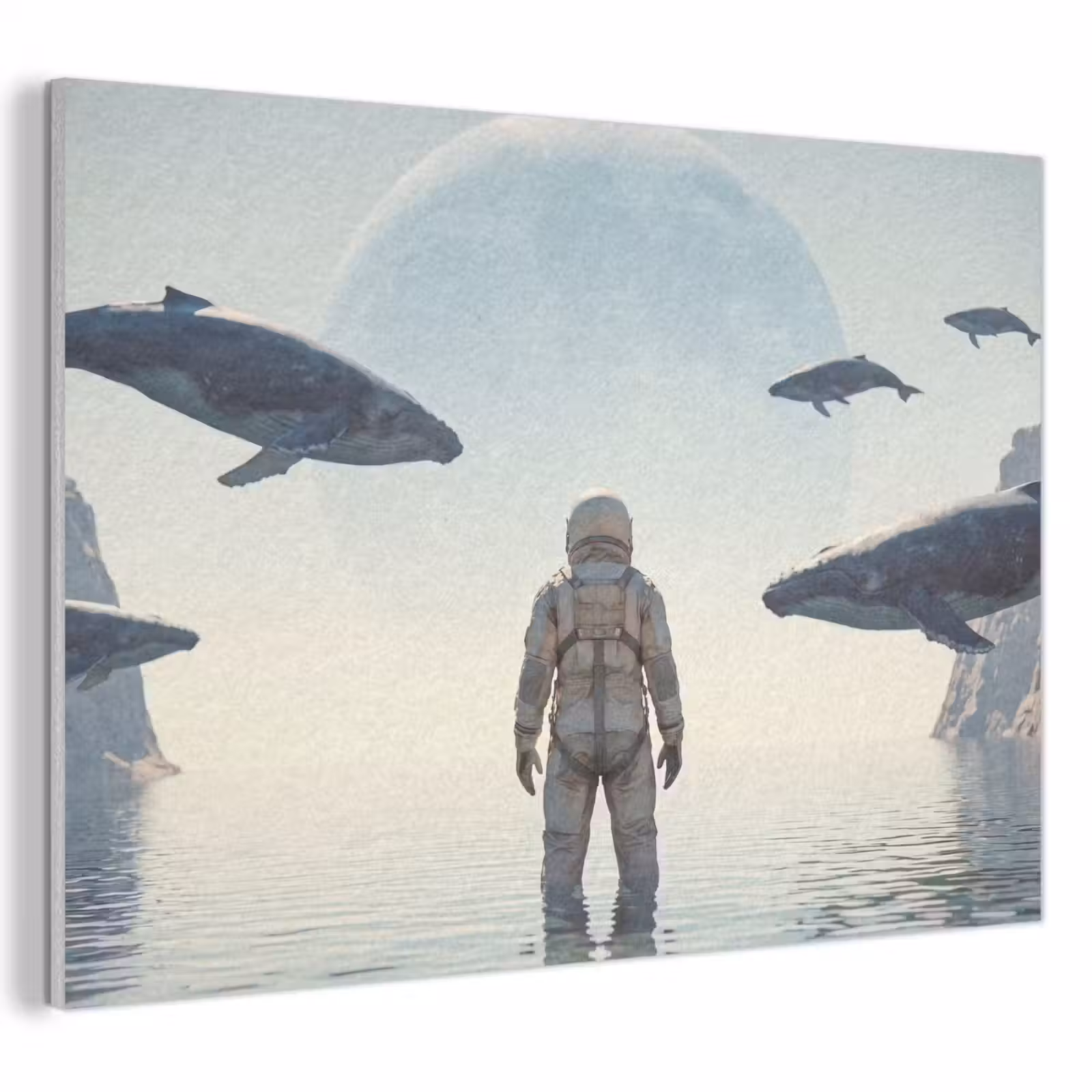 Acoustic Panel - Astronaut - Whale - Fantasy - Ruimtevaarder - Walvis - Fantasie PET vilt klein