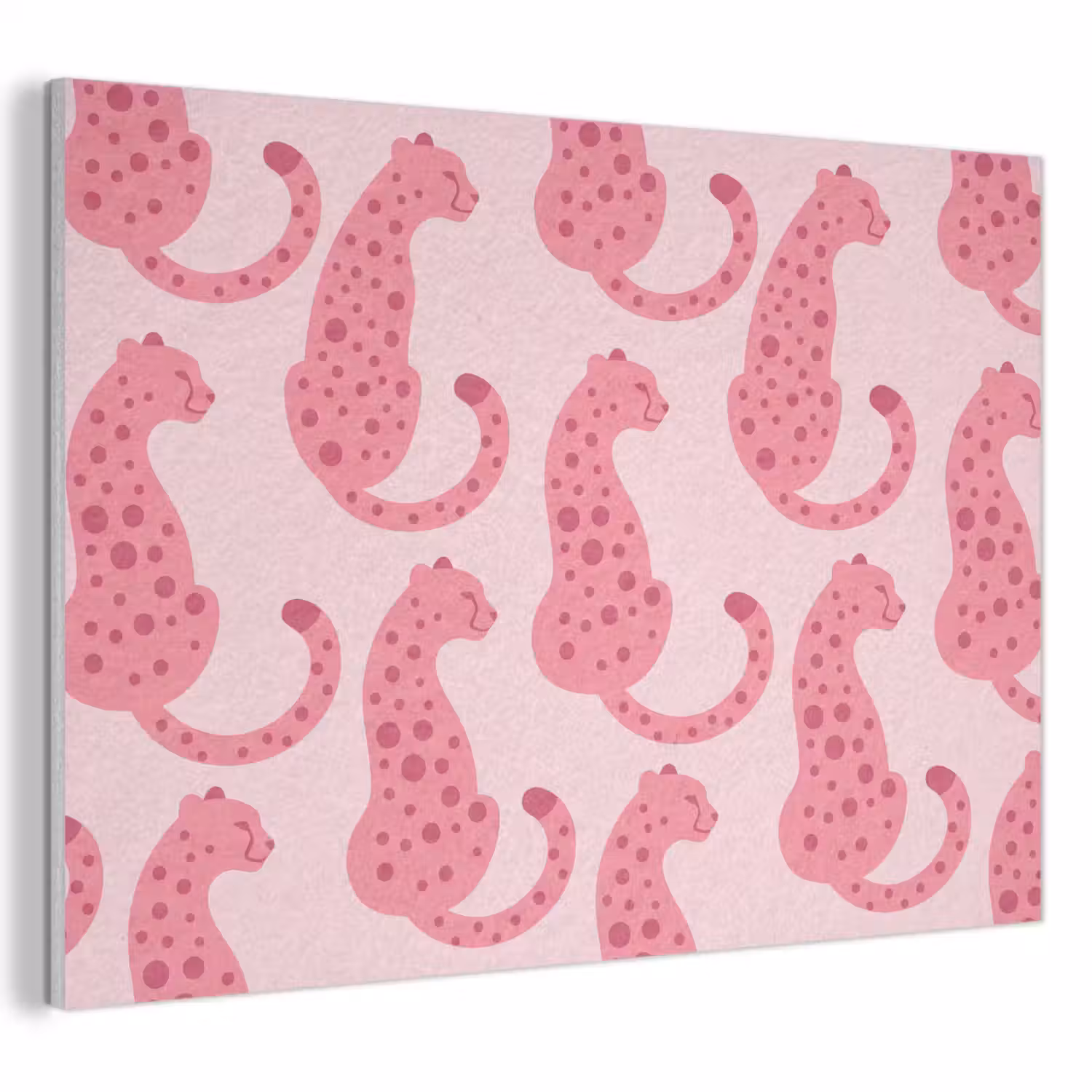 Kat - Gevlekt - Dieren - Patroon - Roze PET vilt klein -3d