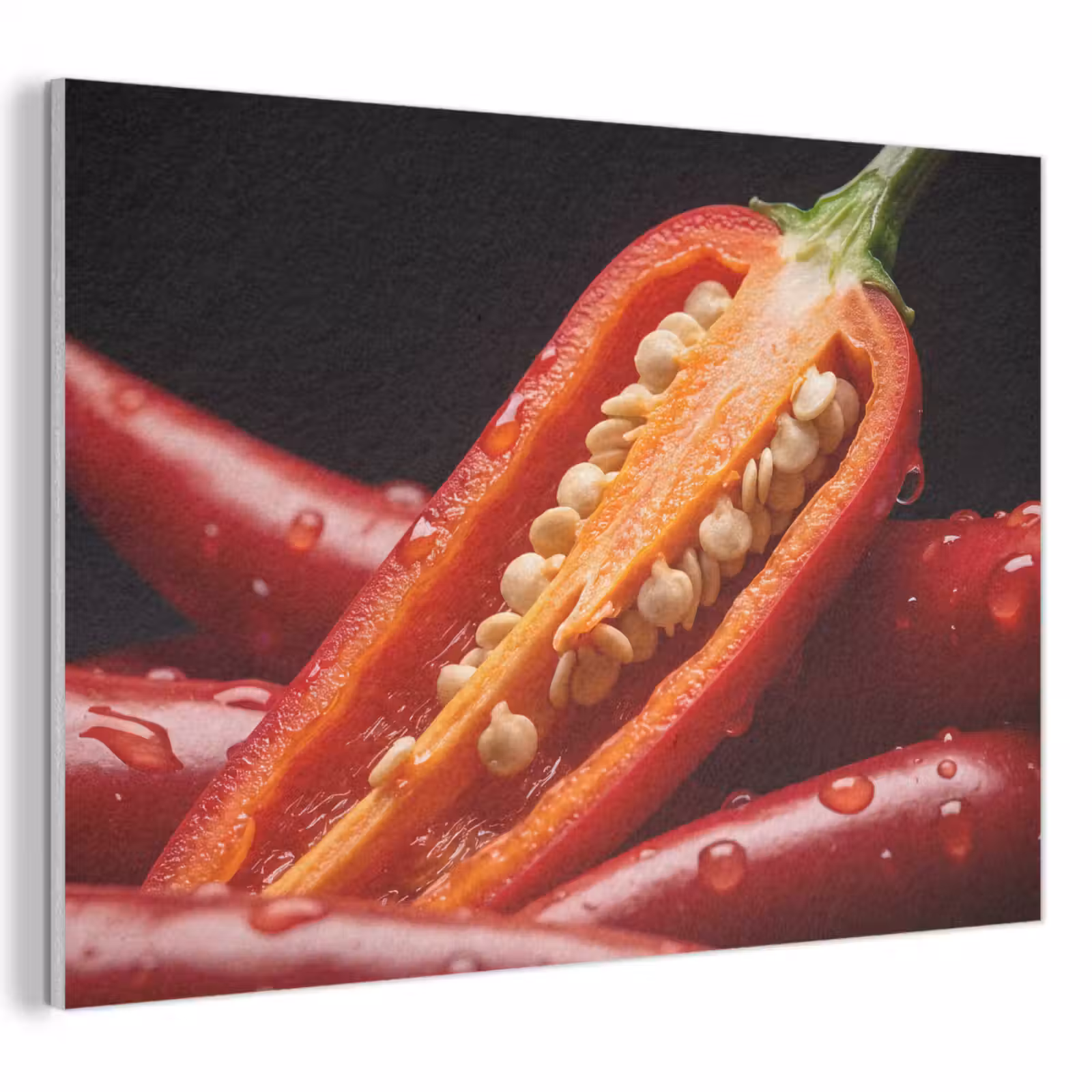 Acoustic Panel - Chili Pepper - Red - Food - Chilipeper - Rood - Eten PET vilt klein