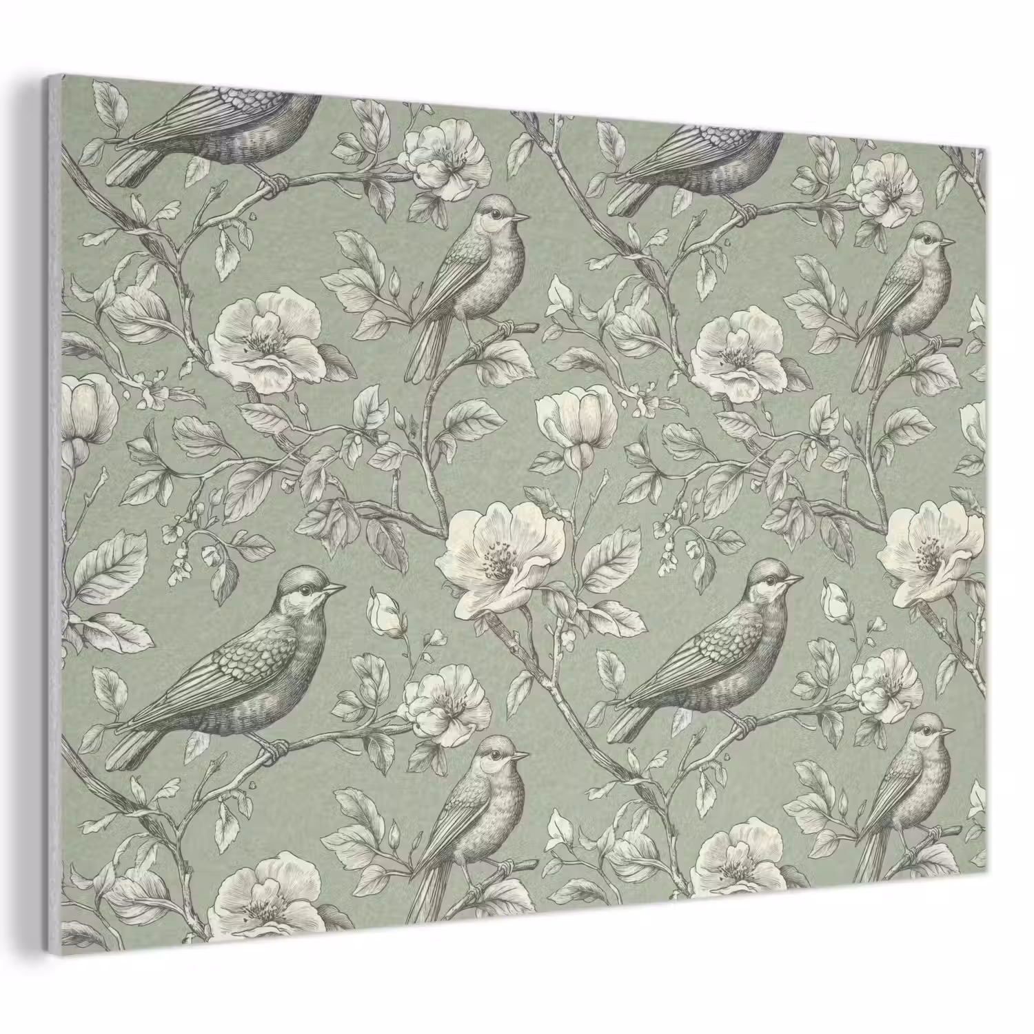 Klassiek - Botanisch - Groen PET vilt klein 837 -3d