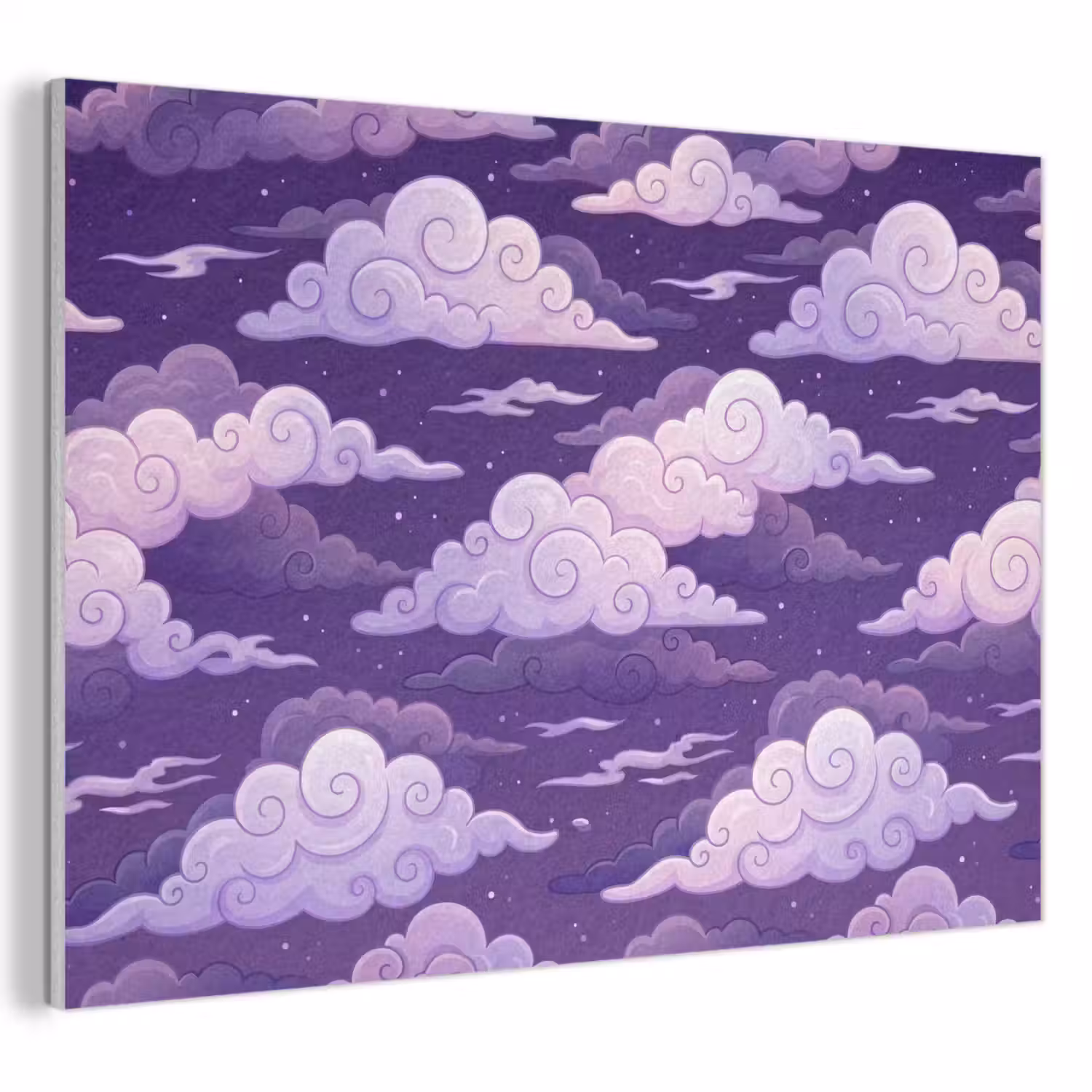 Wolken - Nacht - Natuur - Abstract - Paars PET vilt klein -3d