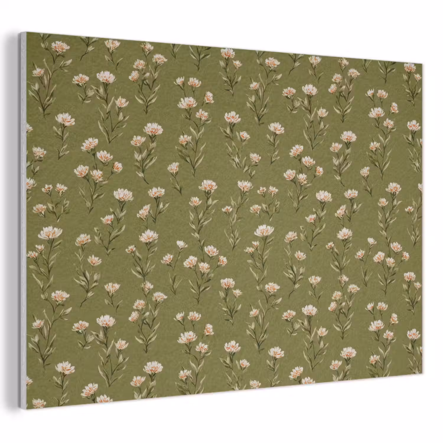 Landelijk - Bloemen - Groen PET vilt klein 837 -3d