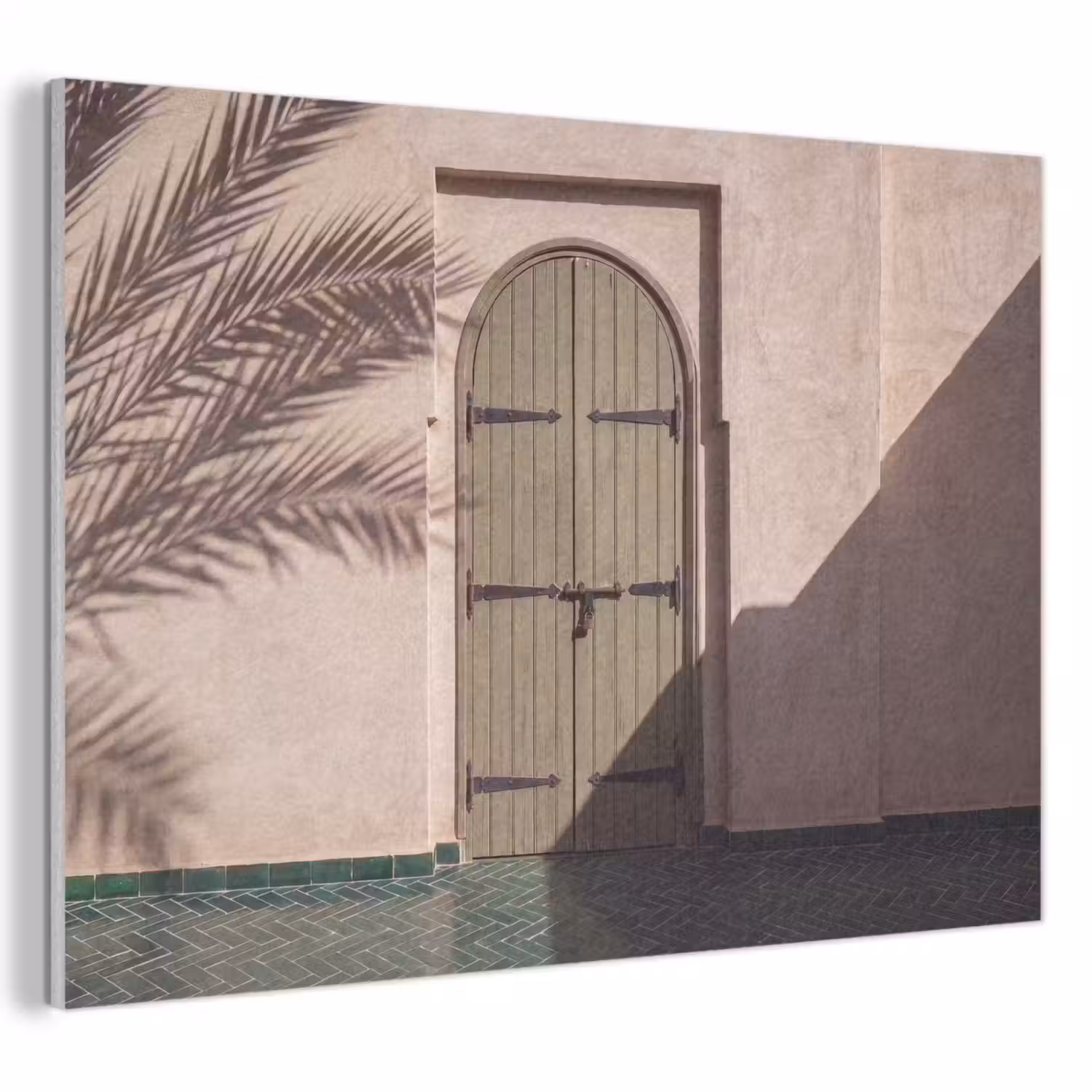 Deur - Hout - Architectuur - Groen - Rustiek PET vilt klein -3d