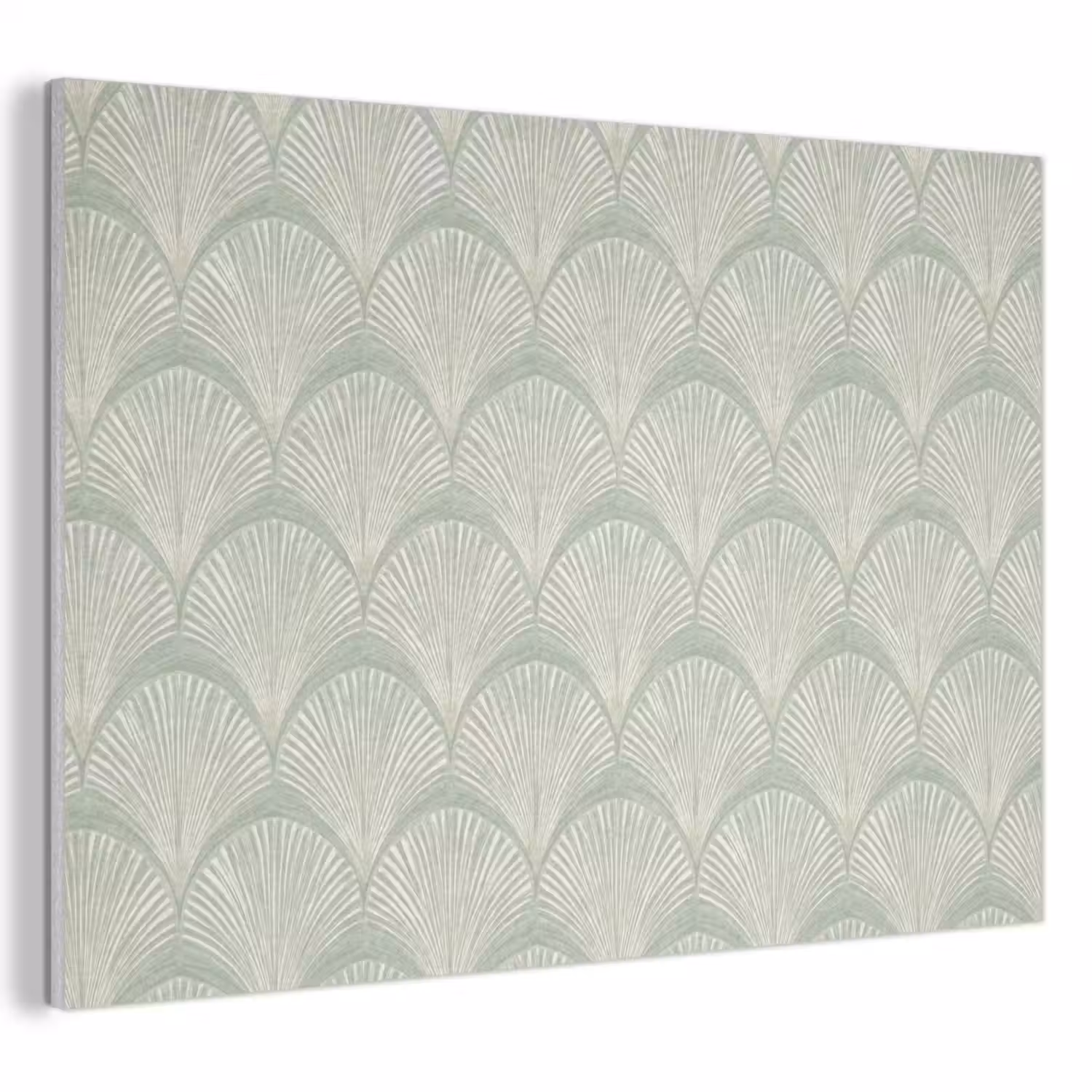 Waaiers - Patroon - Groen PET vilt klein 837 -3d