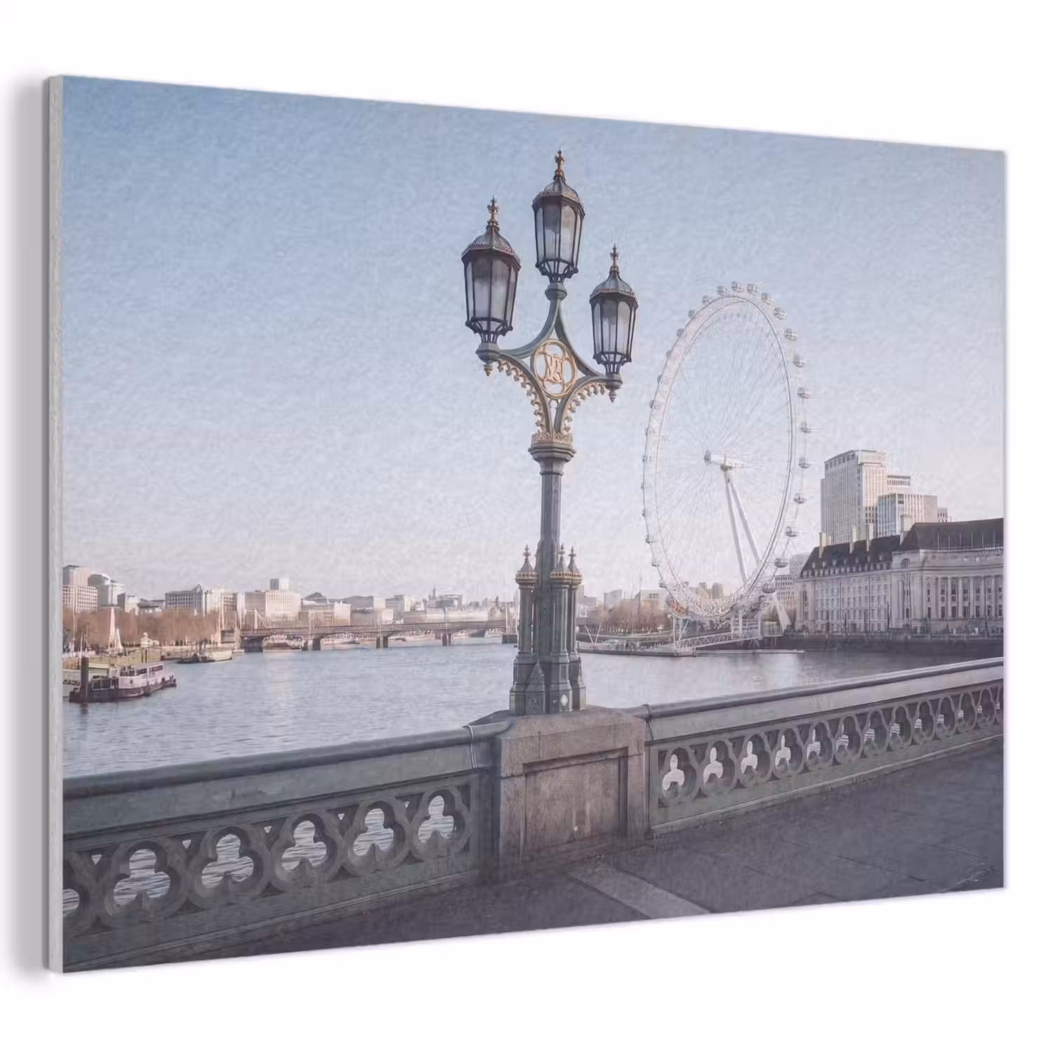 Reuzenrad - Londen - Stad - Architectuur - Brug PET vilt klein -3d