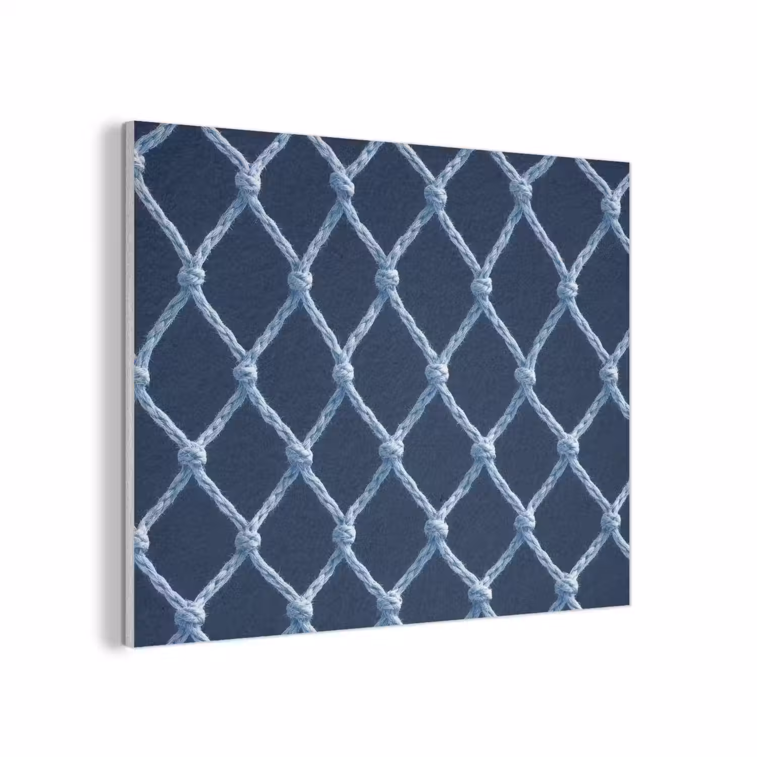 Visnet - Touw - Patroon - Marineblauw PET vilt klein 837 -3d