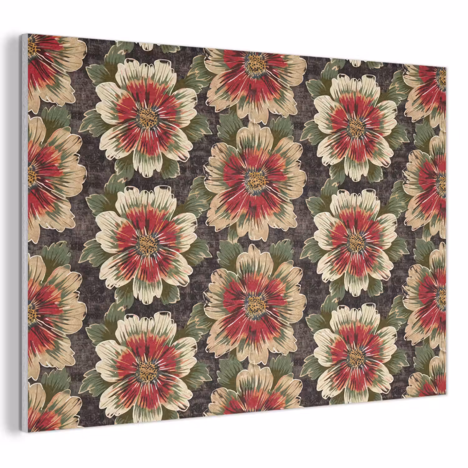Bloemen - Klassiek - Patroon - Rood PET vilt klein 837 -3d