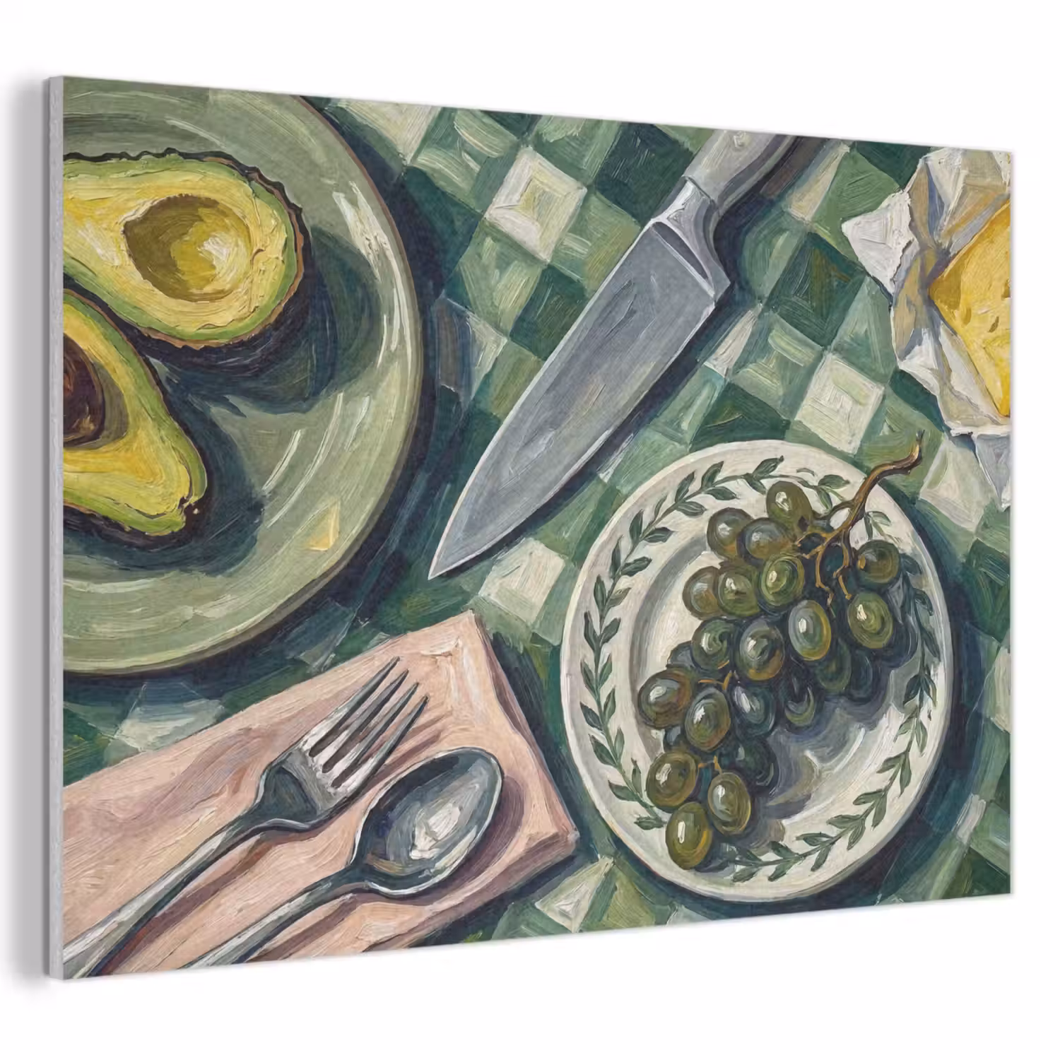 Eten - Ontbijt - Tafel - Modern - Groen PET vilt klein -3d
