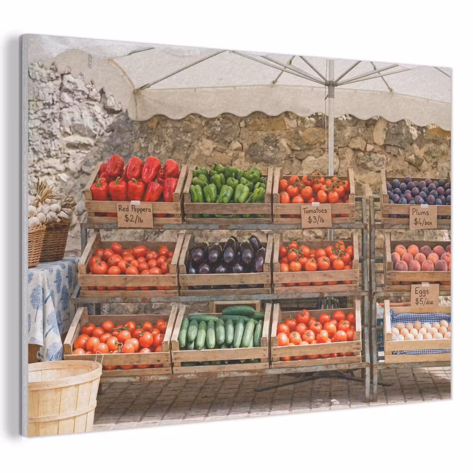 Acoustic Panel - Food - Market - Fresh - Eten - Markt - Vers PET vilt klein