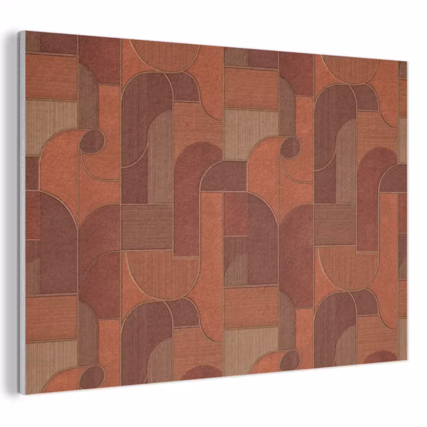 Geometrisch - Abstract - Textuur - Bruin PET vilt klein 837 -3d