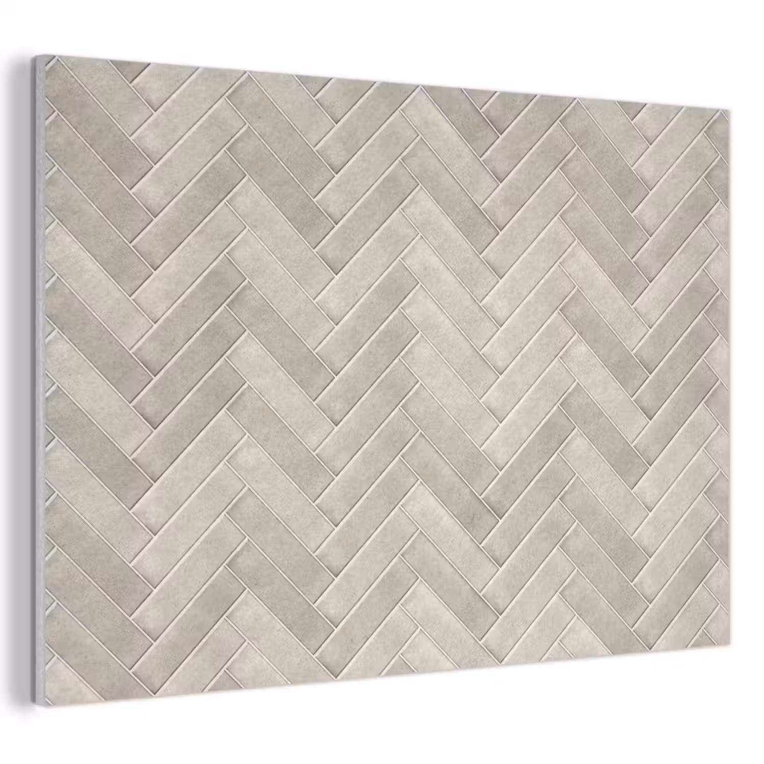 Visgraat - Wandtegel - Beige PET vilt klein 837 -3d