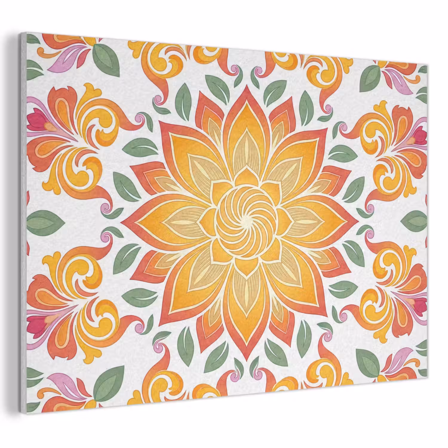 Mandala - Bloemen - Decoratie - Kleurrijk - Abstract PET vilt klein -3d