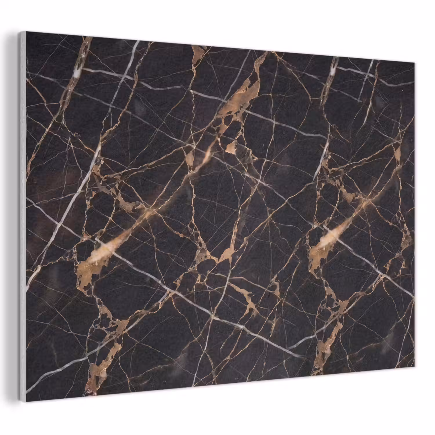 Marmer - Goud - Abstract - Zwart PET vilt klein -3d