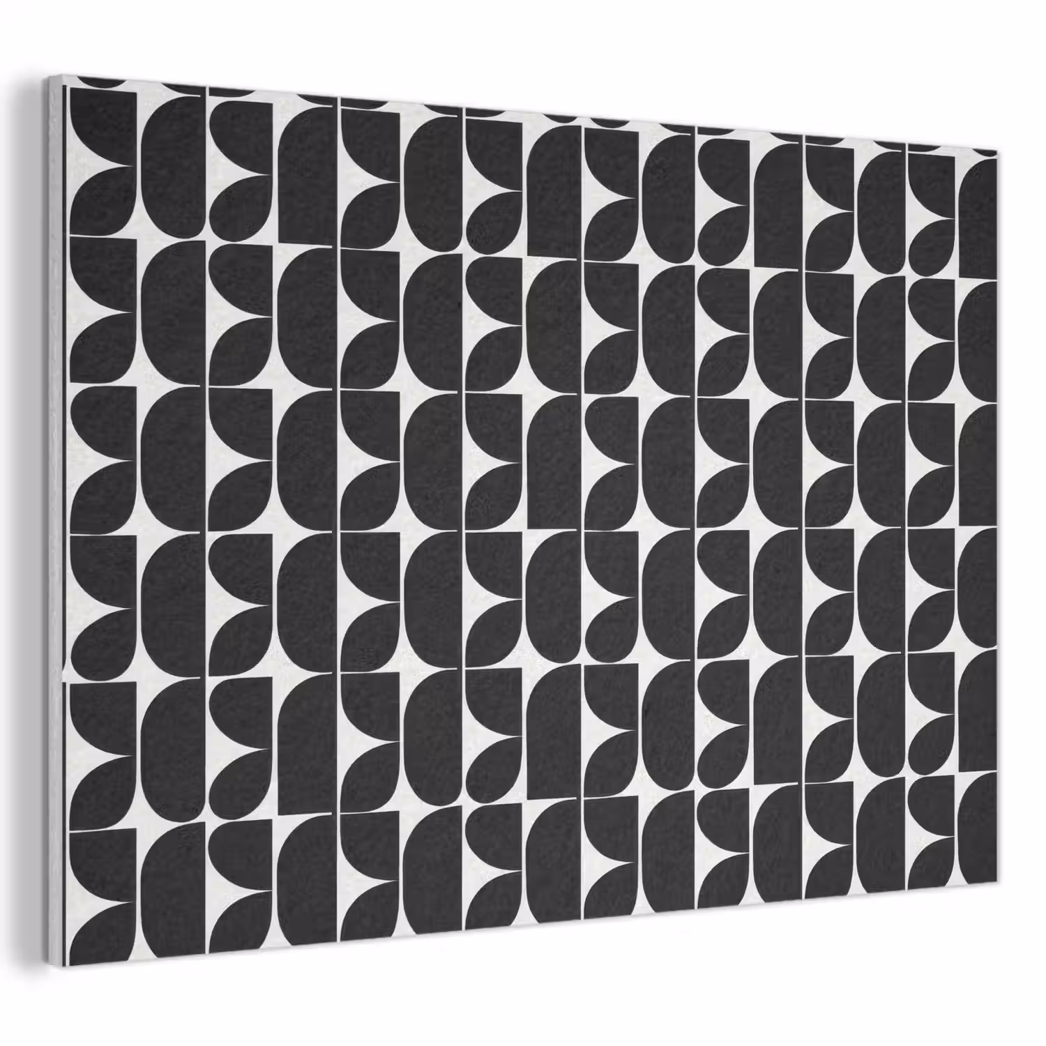 Modern - Geometrisch - Zwart PET vilt klein 837 -3d