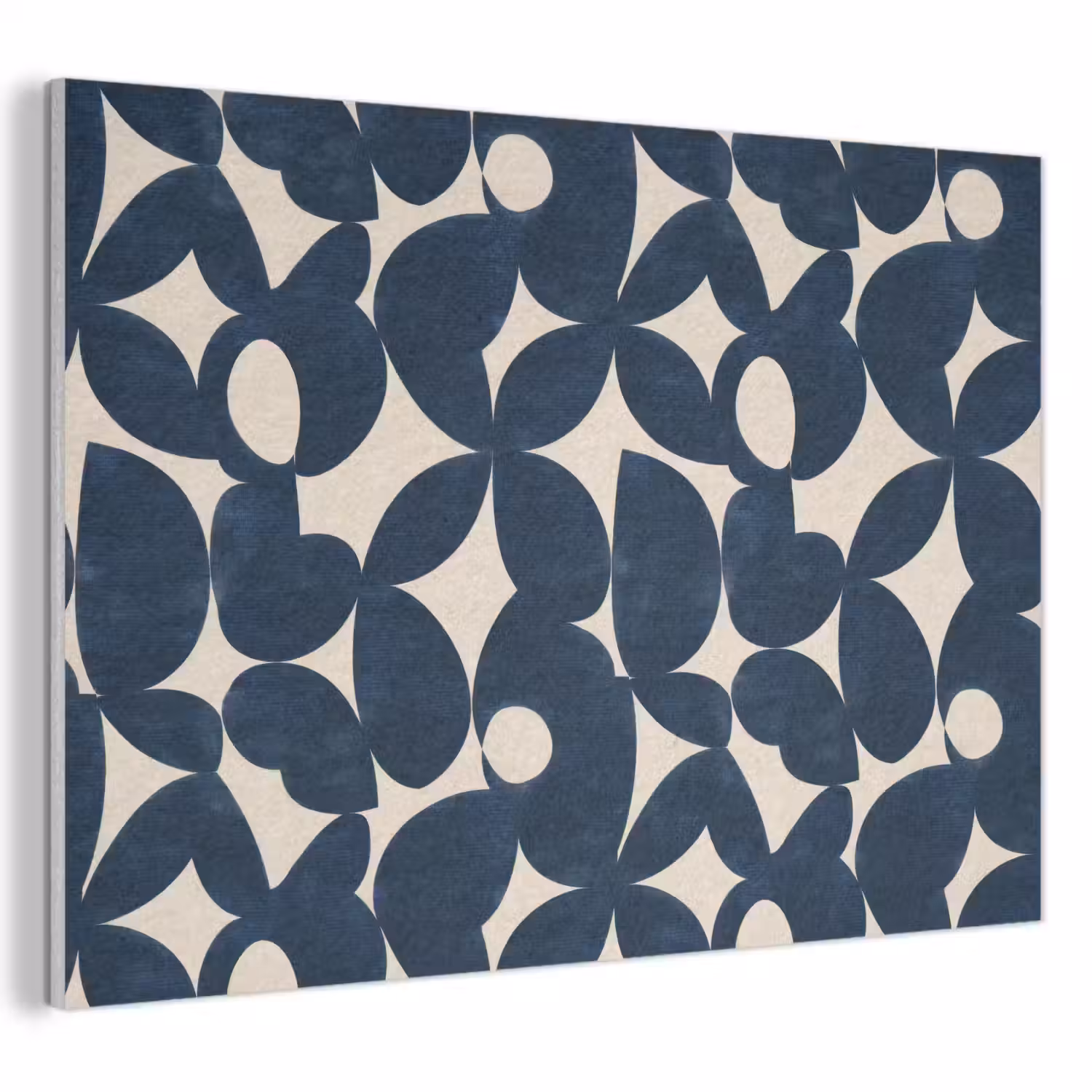 Modern - Geometrisch - Blauw PET vilt klein 837 -3d