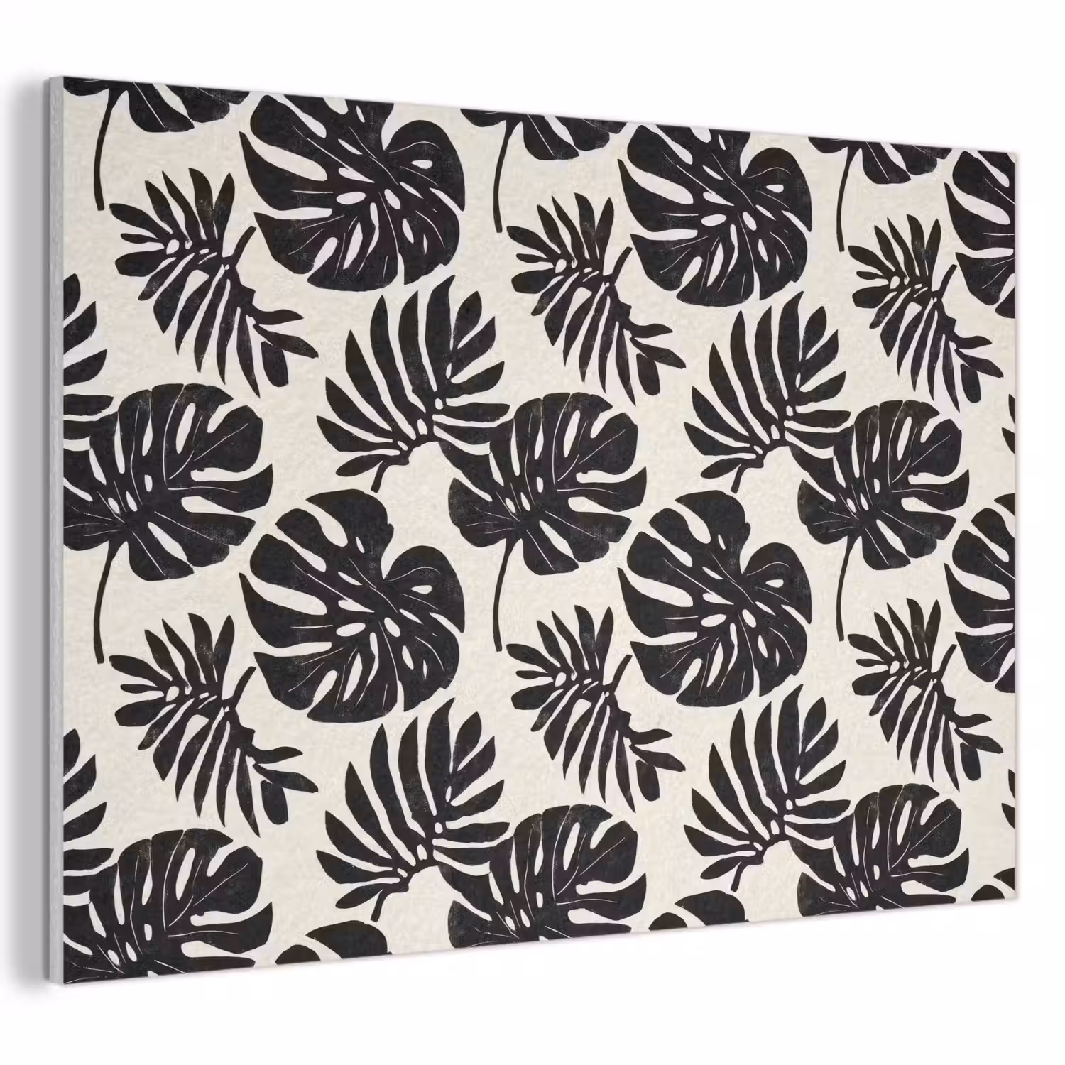 Modern - Monstera - Zwart PET vilt klein 837 -3d
