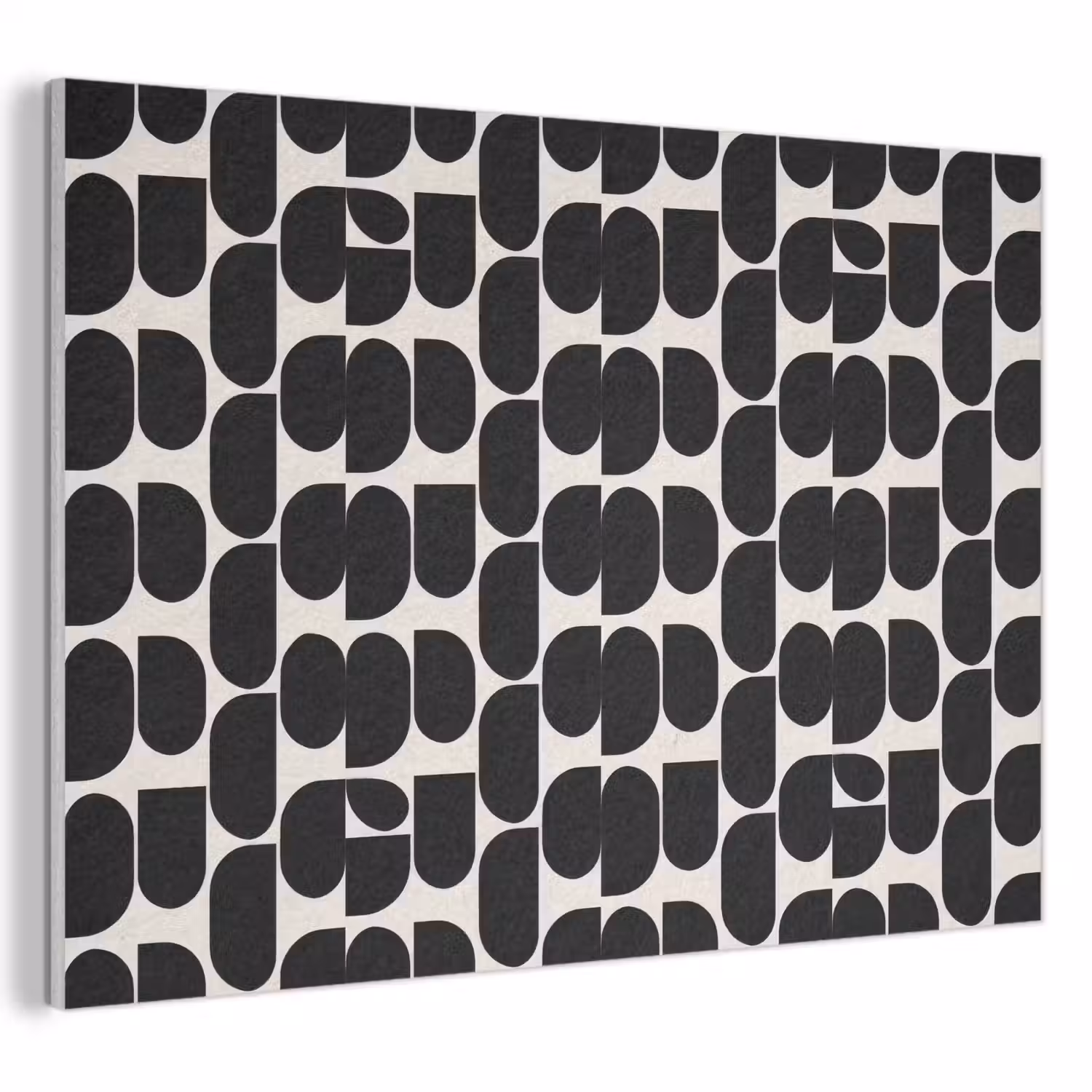 Modern - Patroon - Zwart PET vilt klein 837 -3d