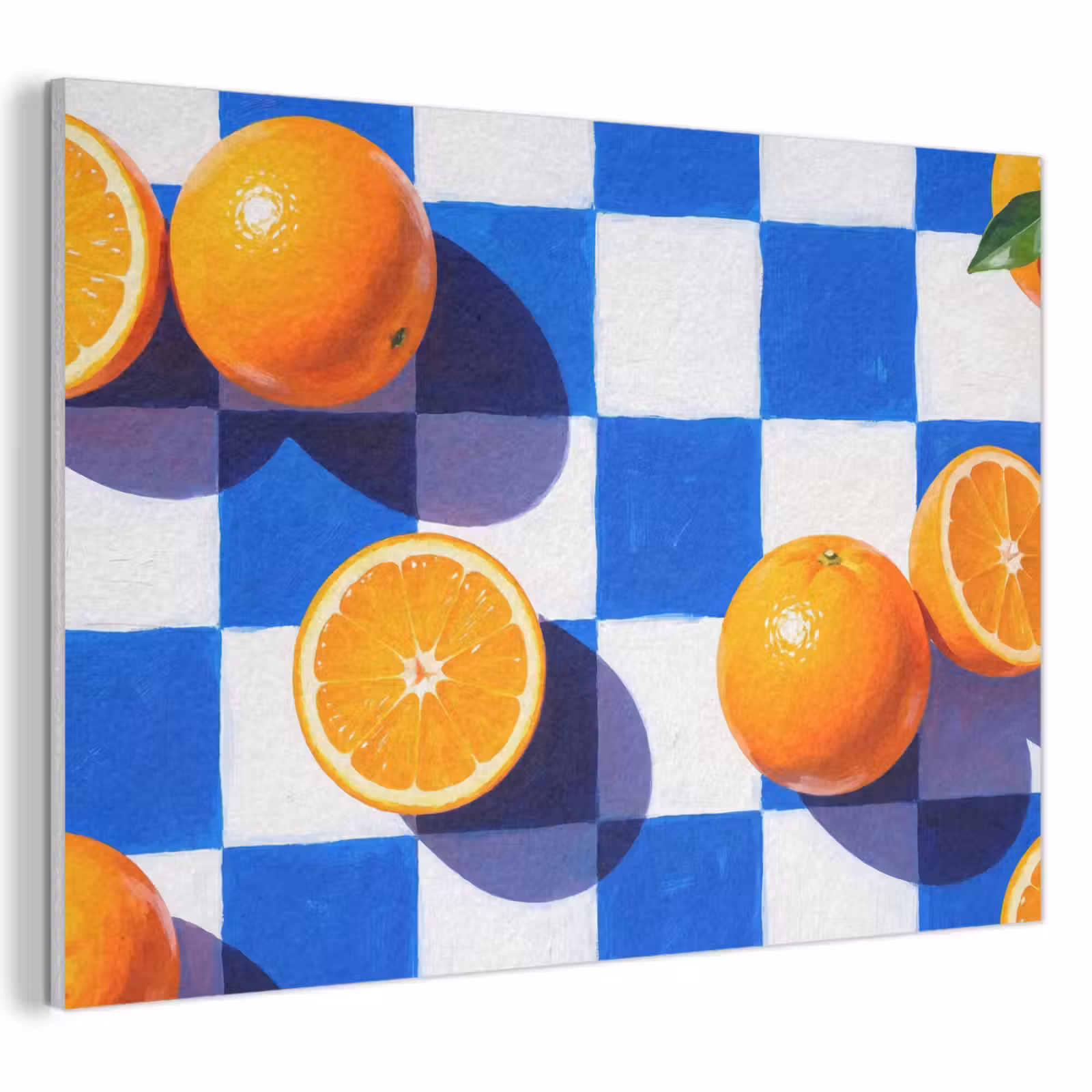 Acoustic Panel - Orange - Checkered - Food - Sinaasappel - Geruit - Eten PET vilt klein