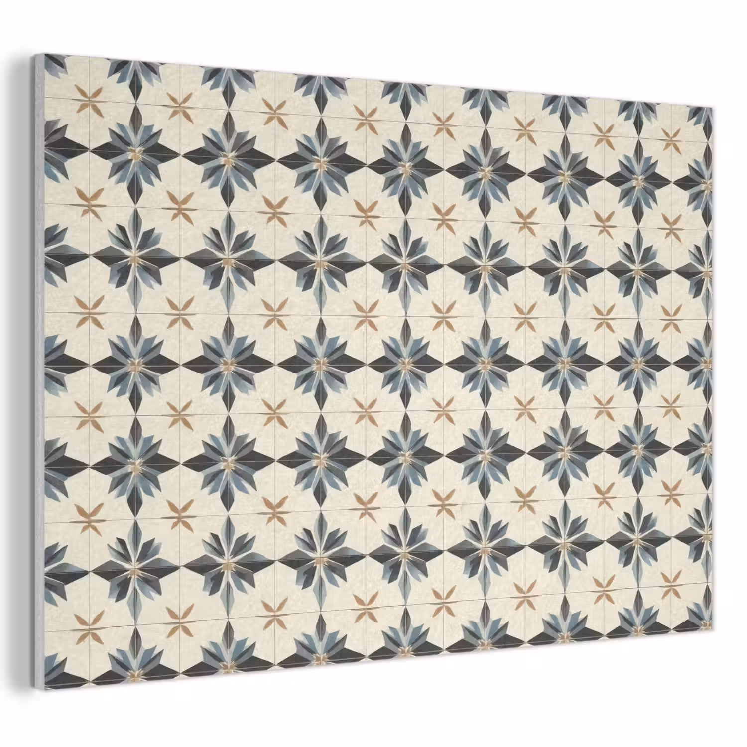 Sierlijk - Ornament - Blauw PET vilt klein 837 -3d
