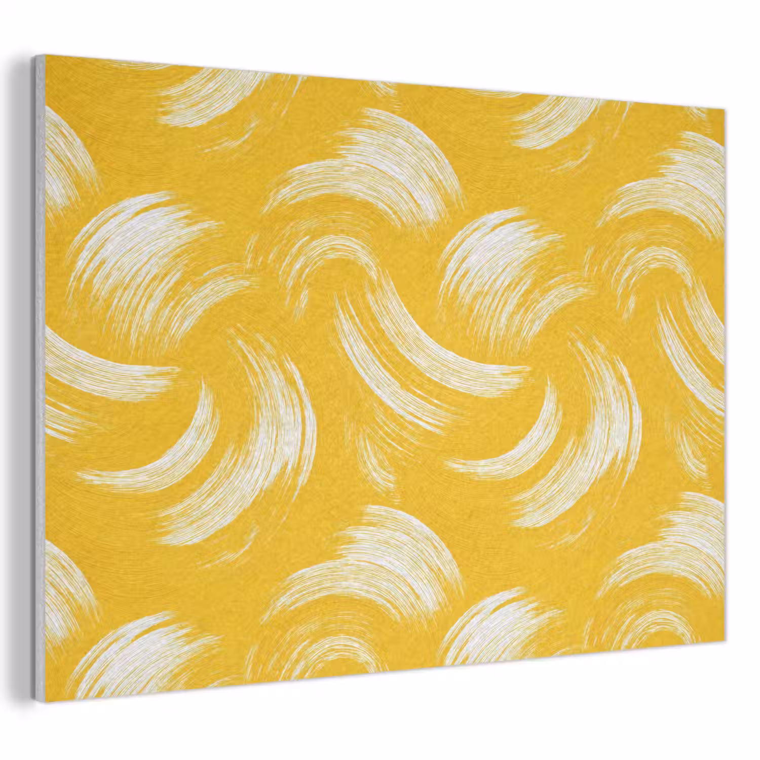 Verfstreken - Abstract - Dynamisch - Geel PET vilt klein 837 -3d
