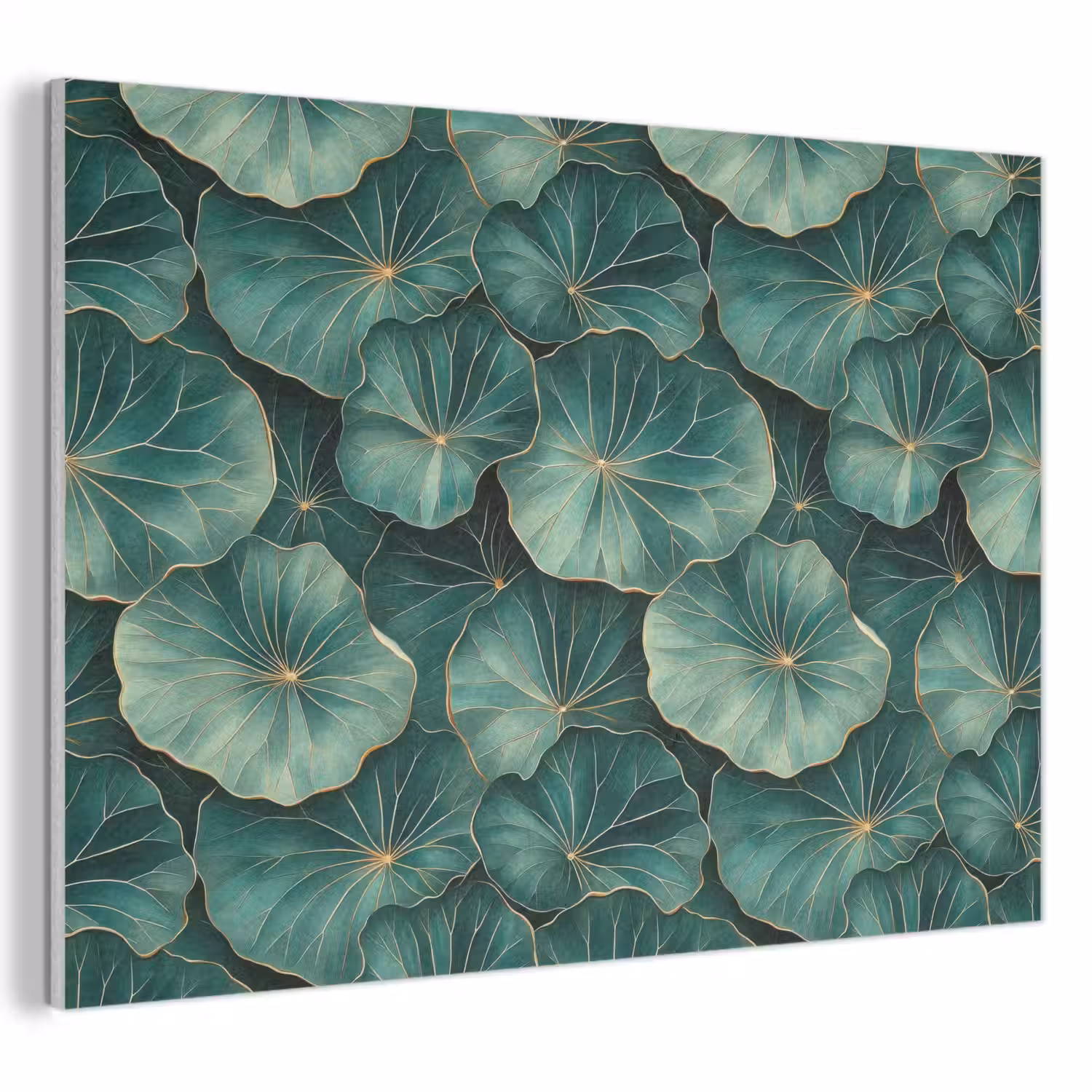 Patroon - Bladeren - Groen PET vilt klein 837 -3d