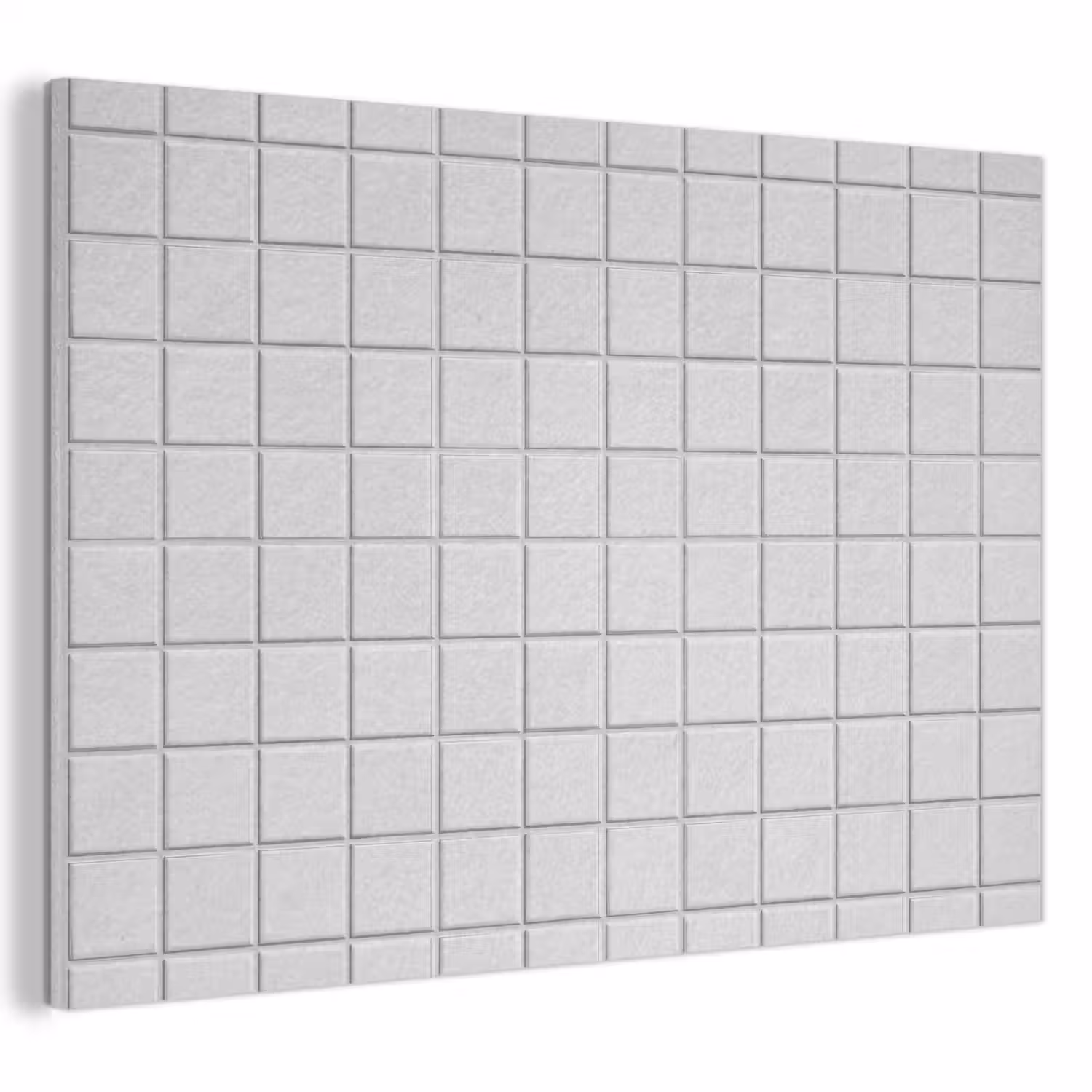 Patroon - Tegels - Grijs - Wit PET vilt klein 837 -3d