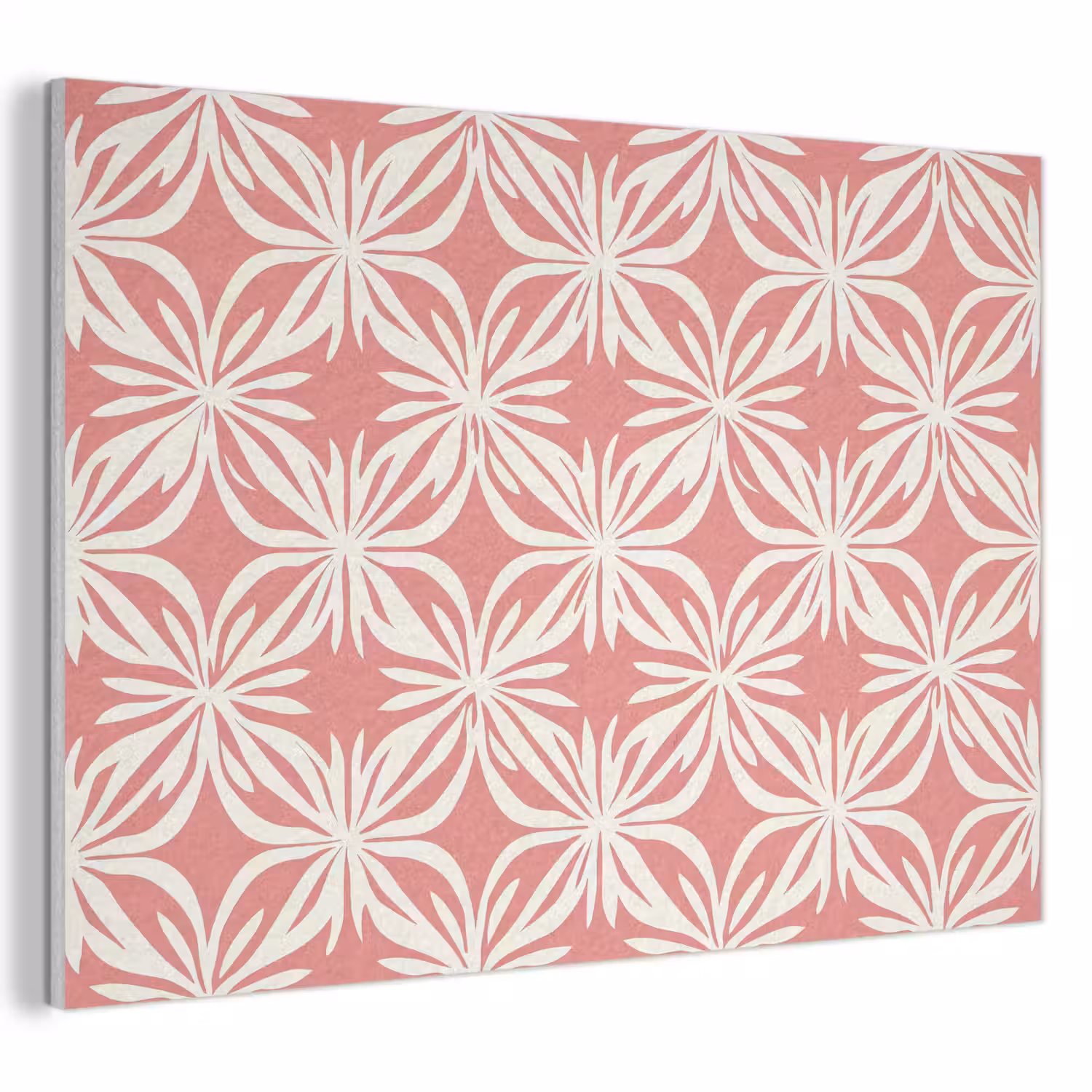 Roze - Bloemenmotief - Wit - Modern PET vilt klein 837 -3d