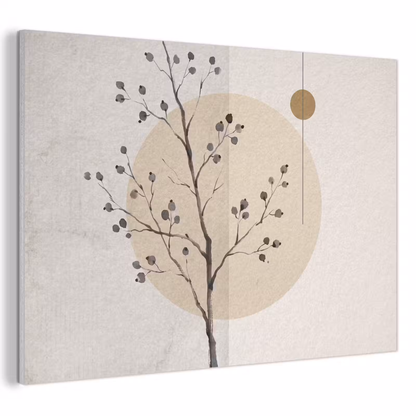 Acoustic Panel - Plant - Abstract - Beige - Plant - Abstract - Beige PET vilt klein