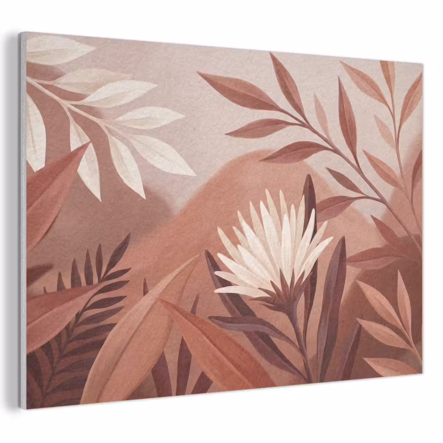 Planten - Bladeren - Botanisch - Modern - Bruin PET vilt klein -3d