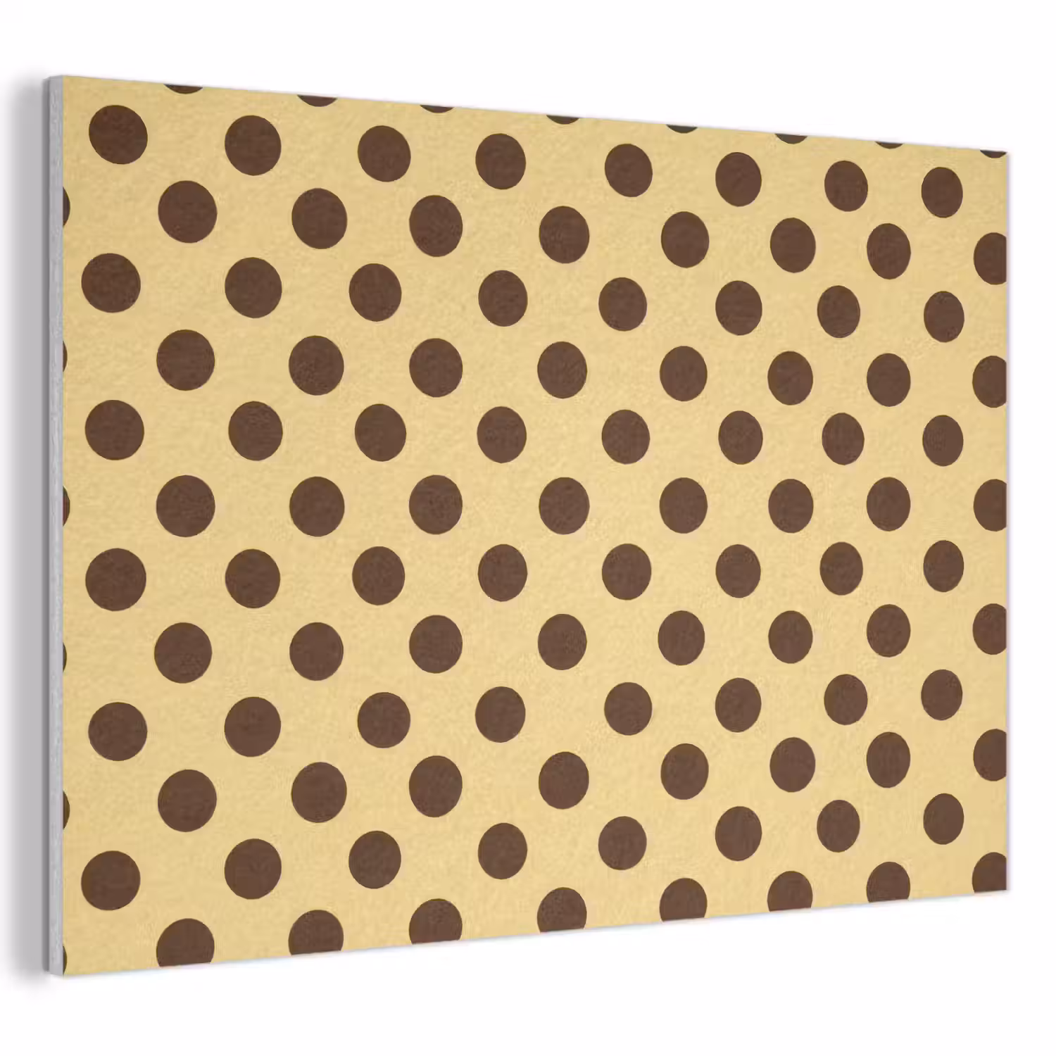 Polka Dot - Stippen - Retro - Geel - Bruin PET vilt klein 837 -3d