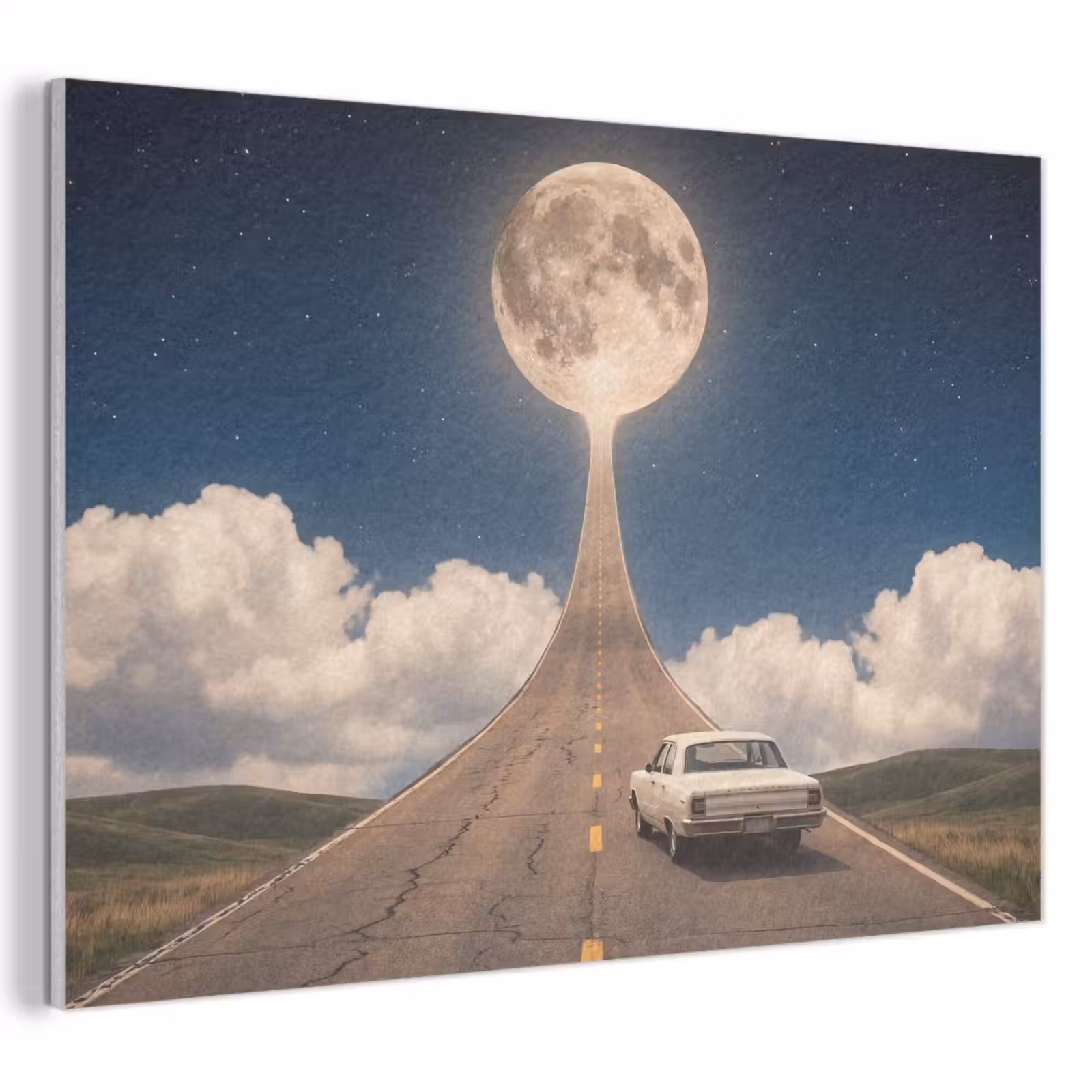 Acoustic Panel - Road - Moon - Night - Weg - Maan - Nacht PET vilt klein
