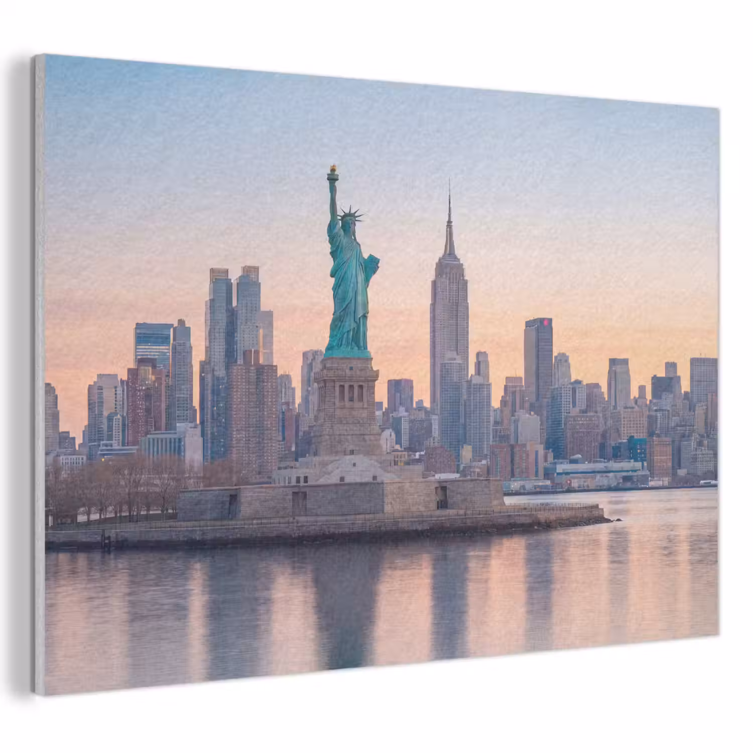 Vrijheidsbeeld - New York - Zonsopgang - Stad - Architectuur PET vilt klein -3d