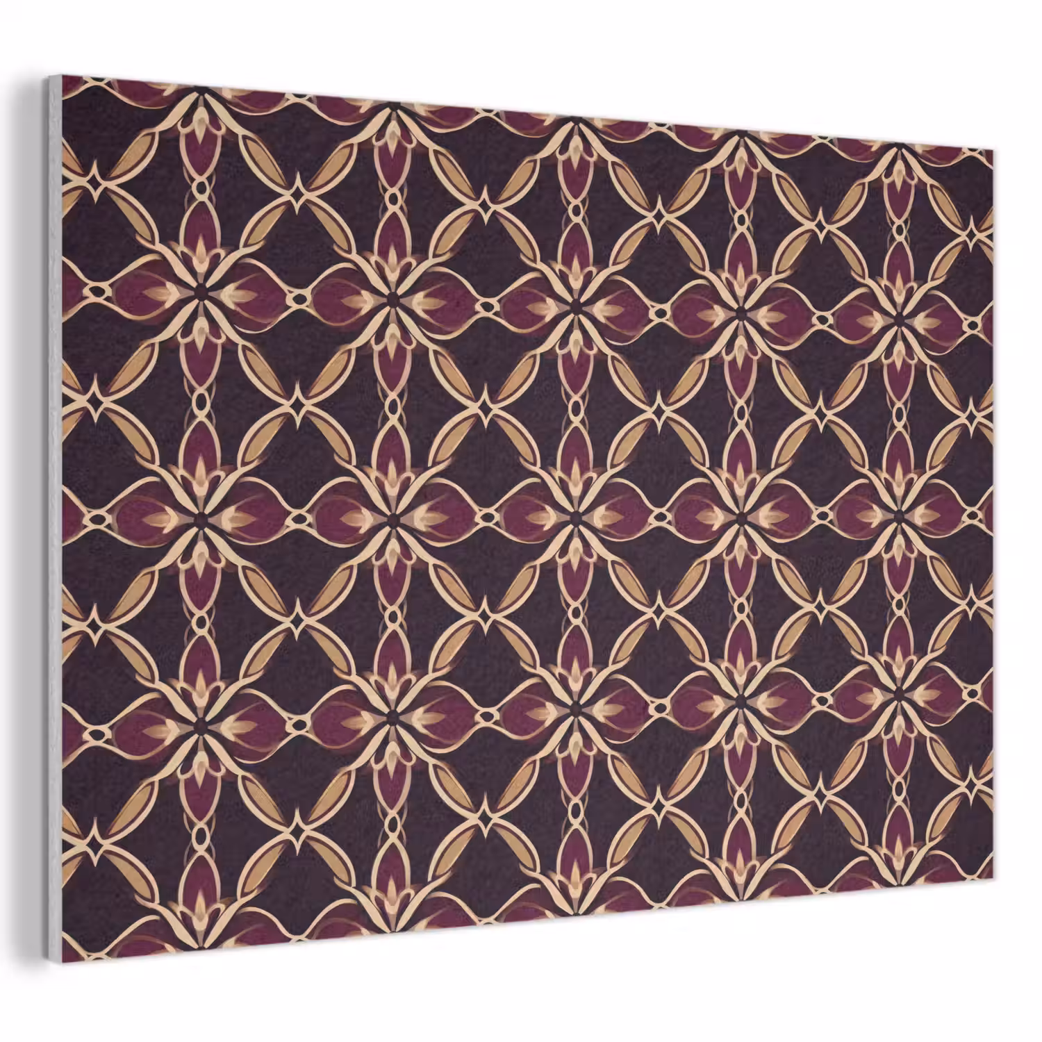 Symmetrisch - Tegel - Burgundy PET vilt klein 837 -3d