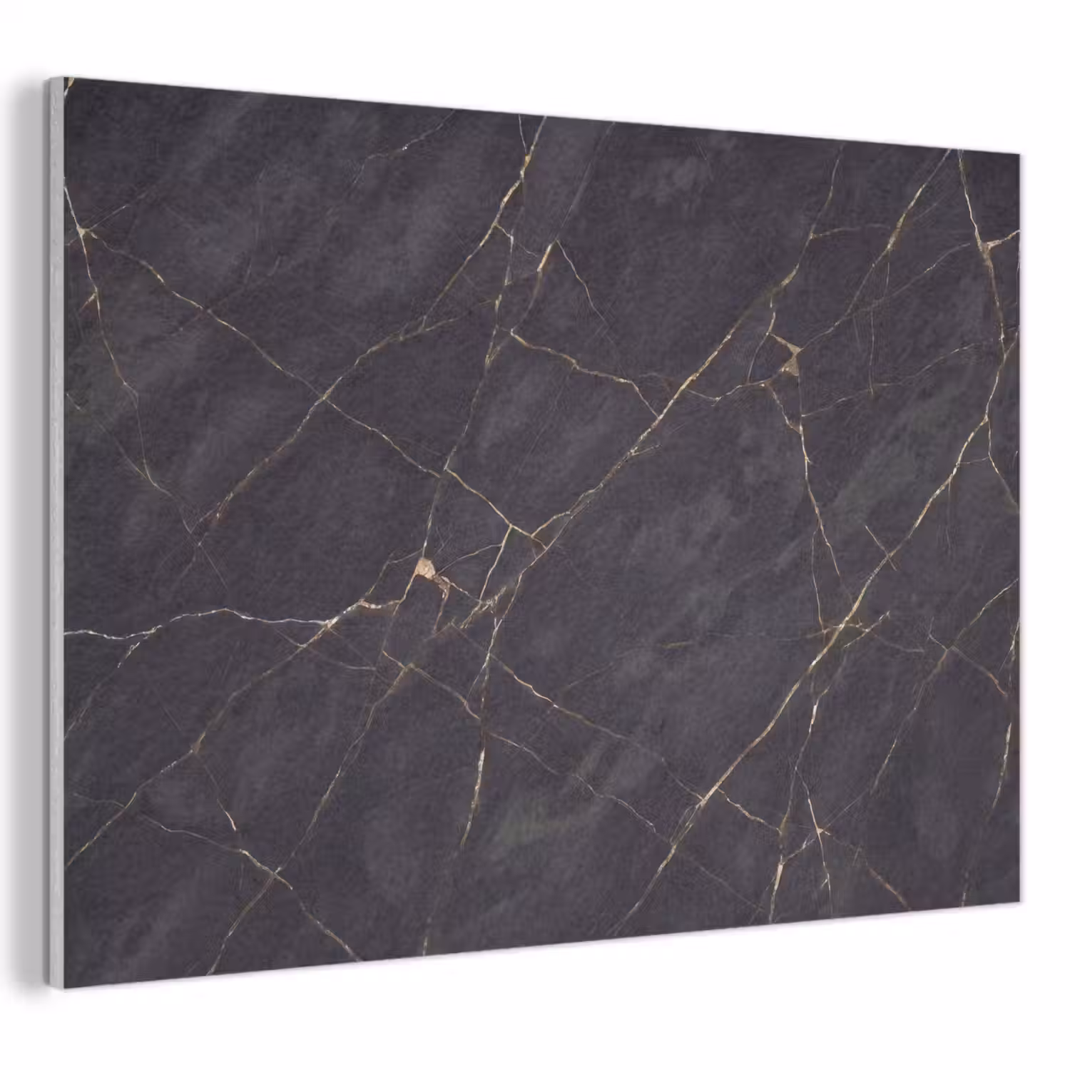 Textuur - Gouden lijnen - Abstract - Modern - Zwart PET vilt klein -3d