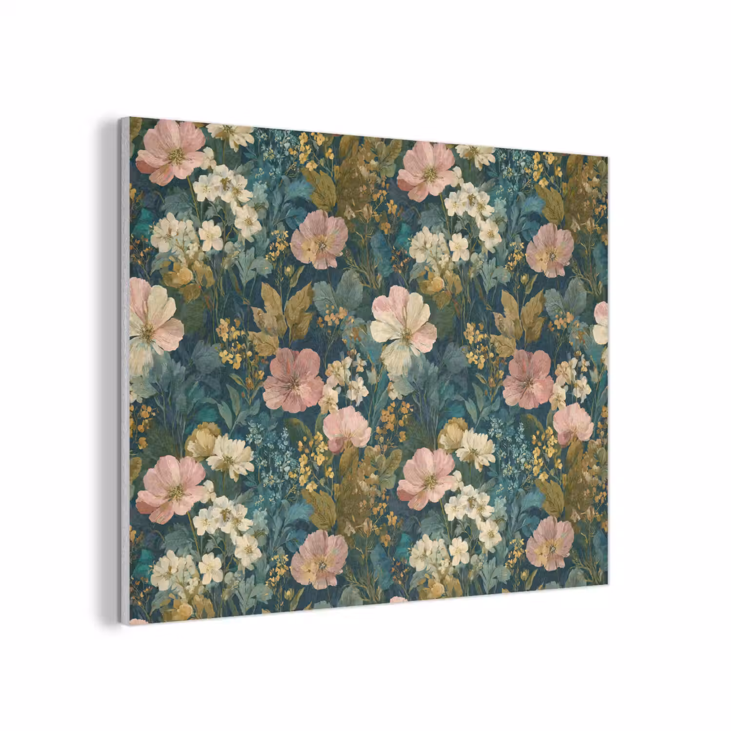 Wilde bloemen - Botanisch - Patroon - Roze - Romantisch PET vilt klein 837 -3d