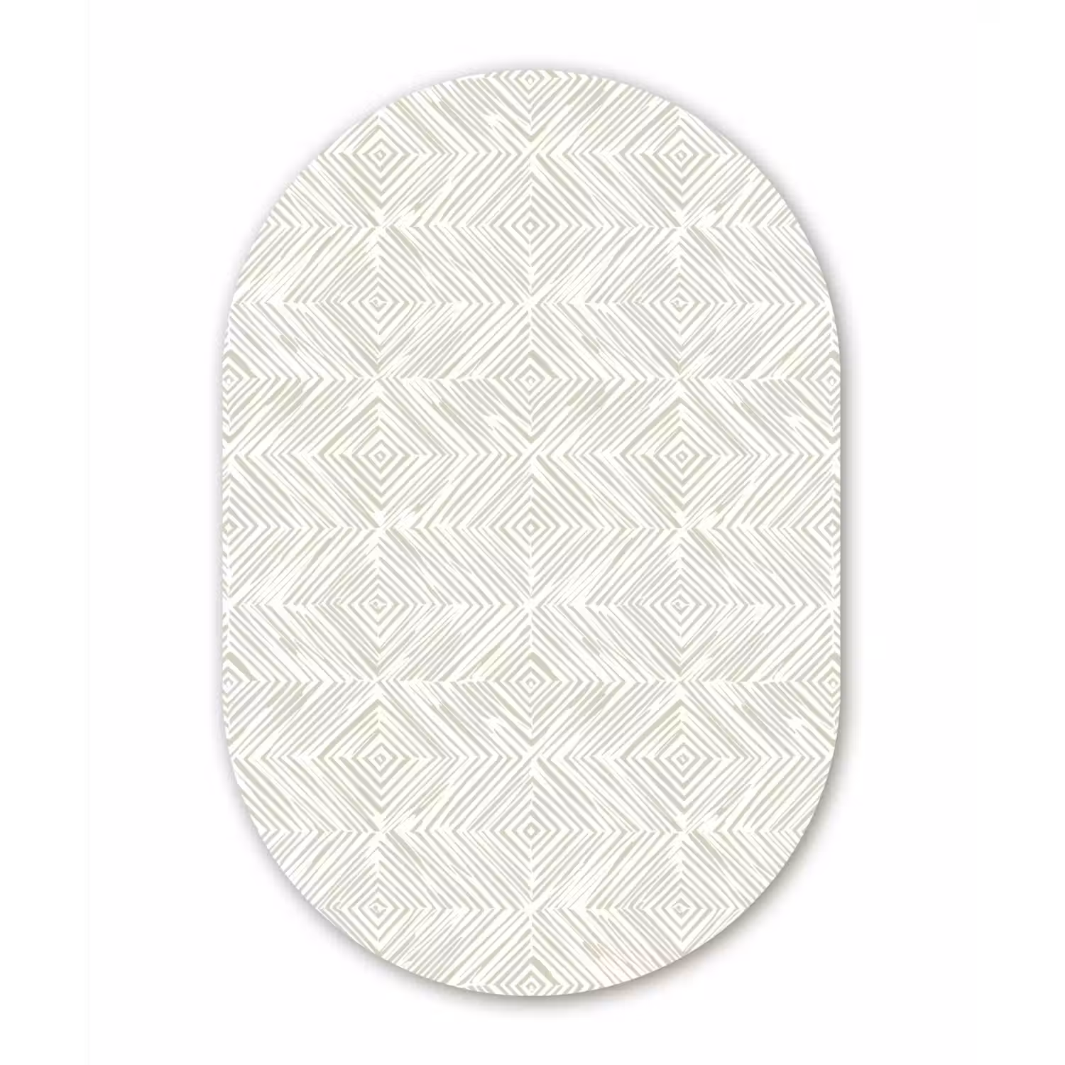 Abstract - Ruiten - Beige Wandcirkel Ovaal Aluminium middel 839 -3d