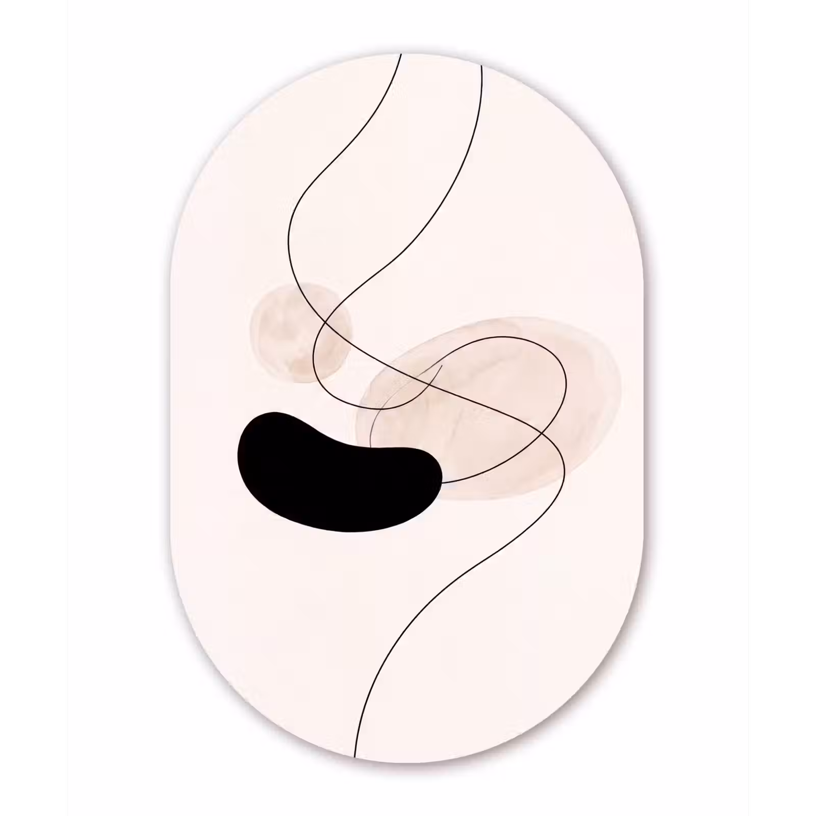 aluminium oval wall art - Abstract - Forms - Art - Abstract - Vormen - Kunst Wandcirkel Ovaal Aluminium middel