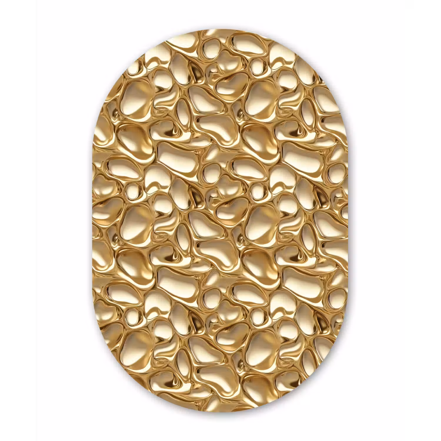 Abstract - Modern - Goud Wandcirkel Ovaal Aluminium middel 839 -3d