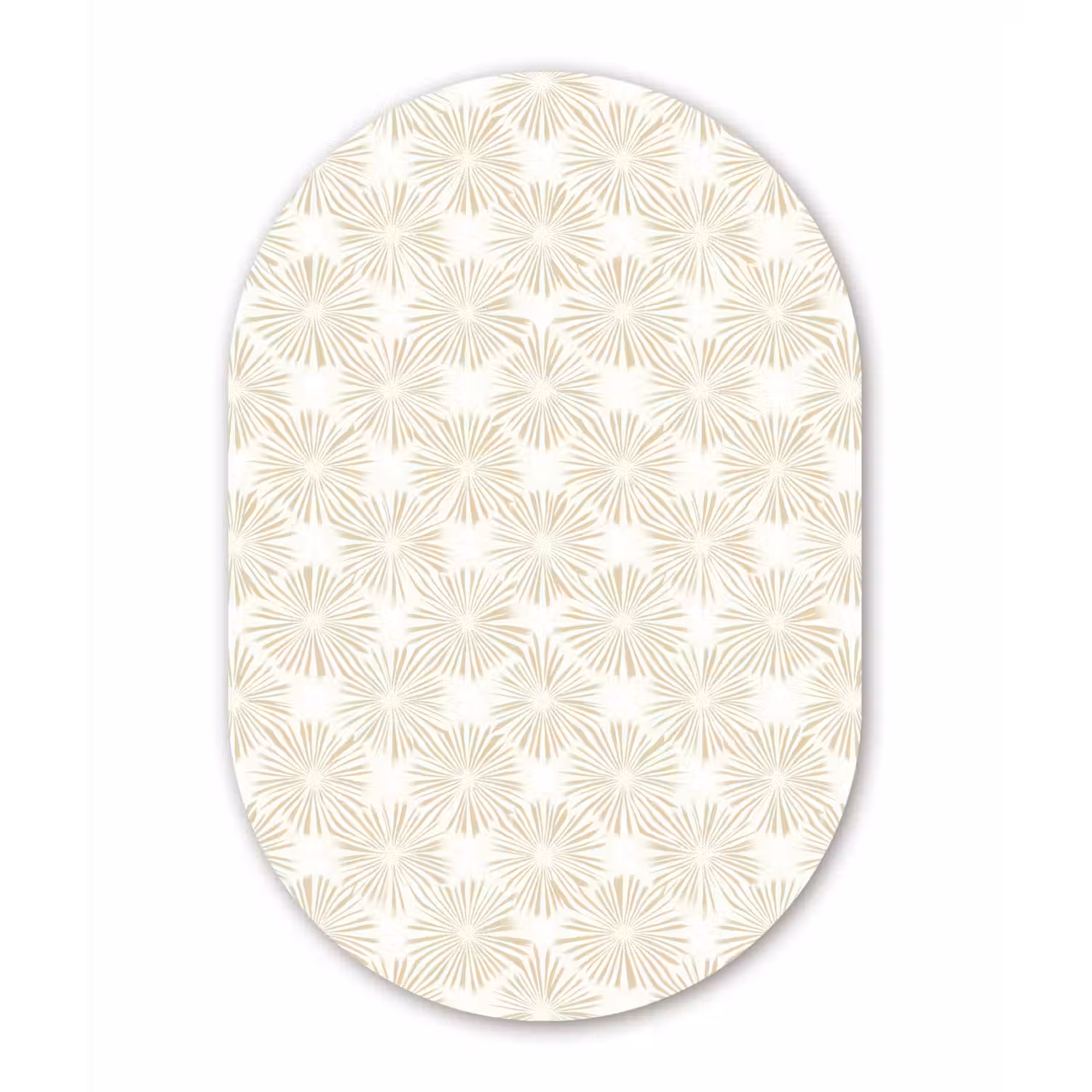 Abstract - Motief - Beige Wandcirkel Ovaal Aluminium middel 839 -3d